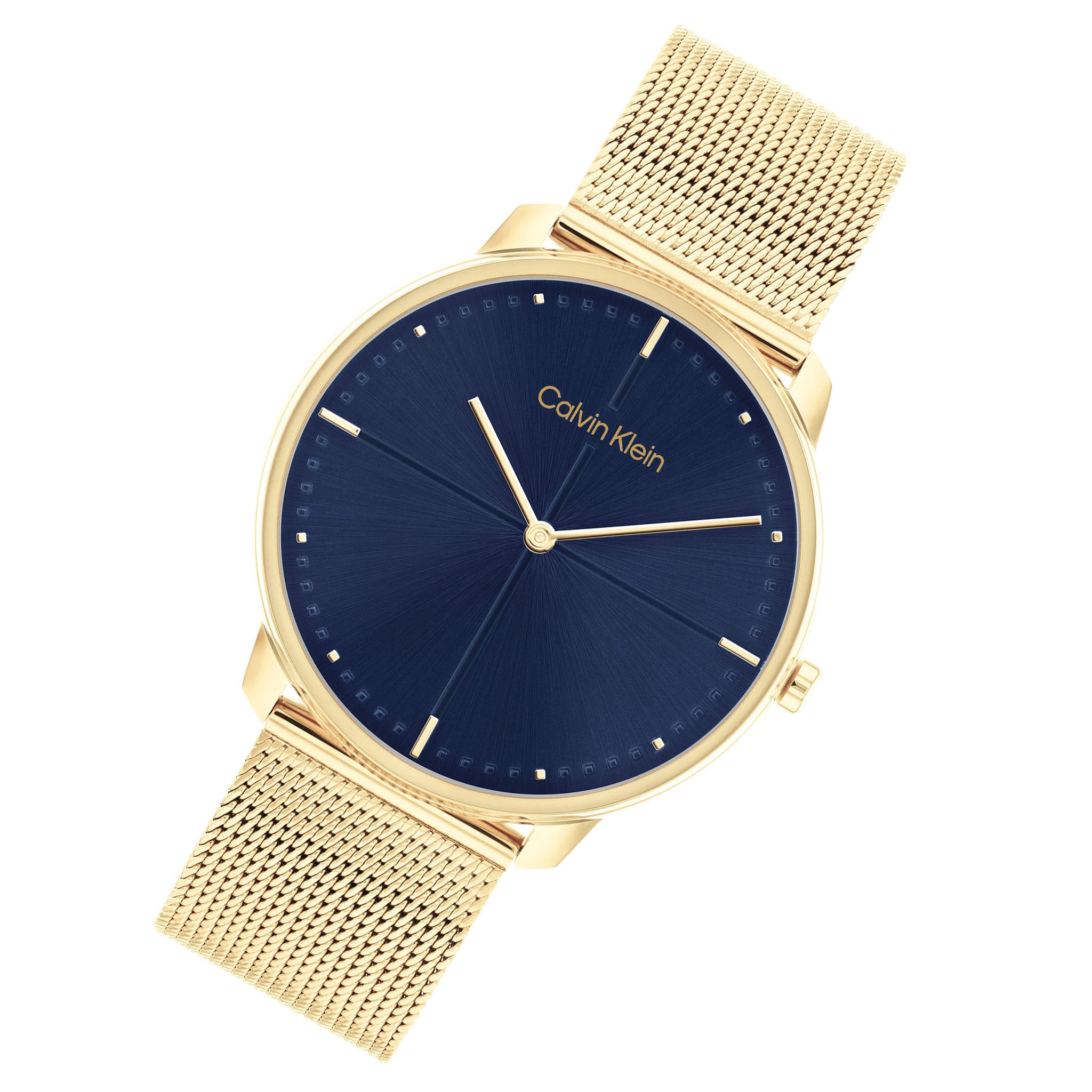 Calvin Klein Gold Mesh Blue Dial Unisex Watch - 25200153 - Image 2