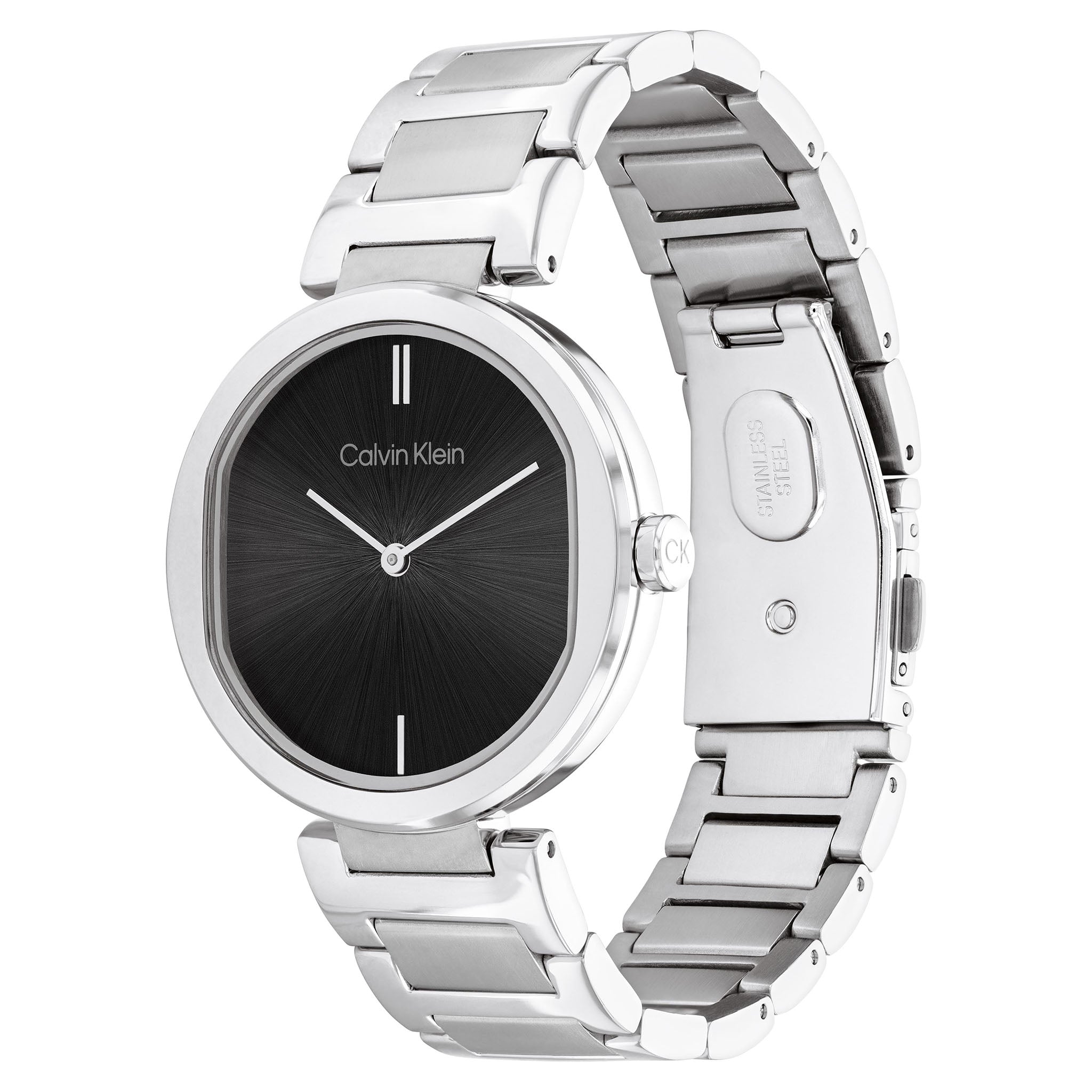 Calvin Klein Stainless Steel Black Dial Slim Women's Watch - 25200249 - Image 3