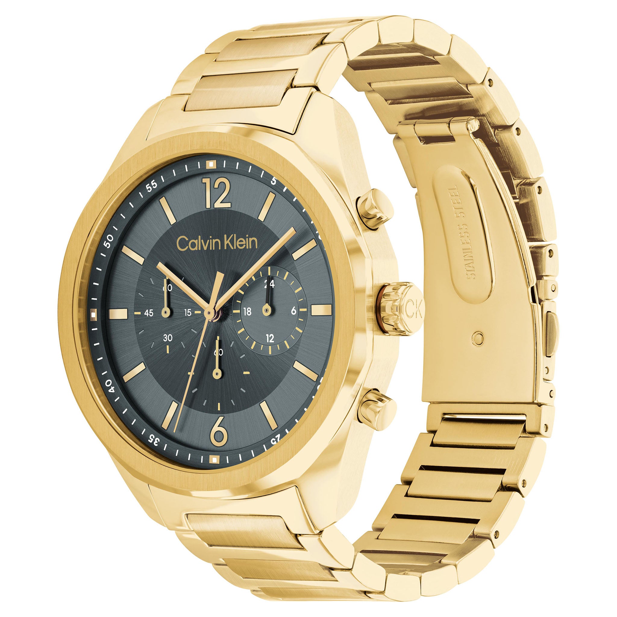Calvin Klein Gold Steel Grey Dial Chronograph Men's Watch - 25200266 - Image 3