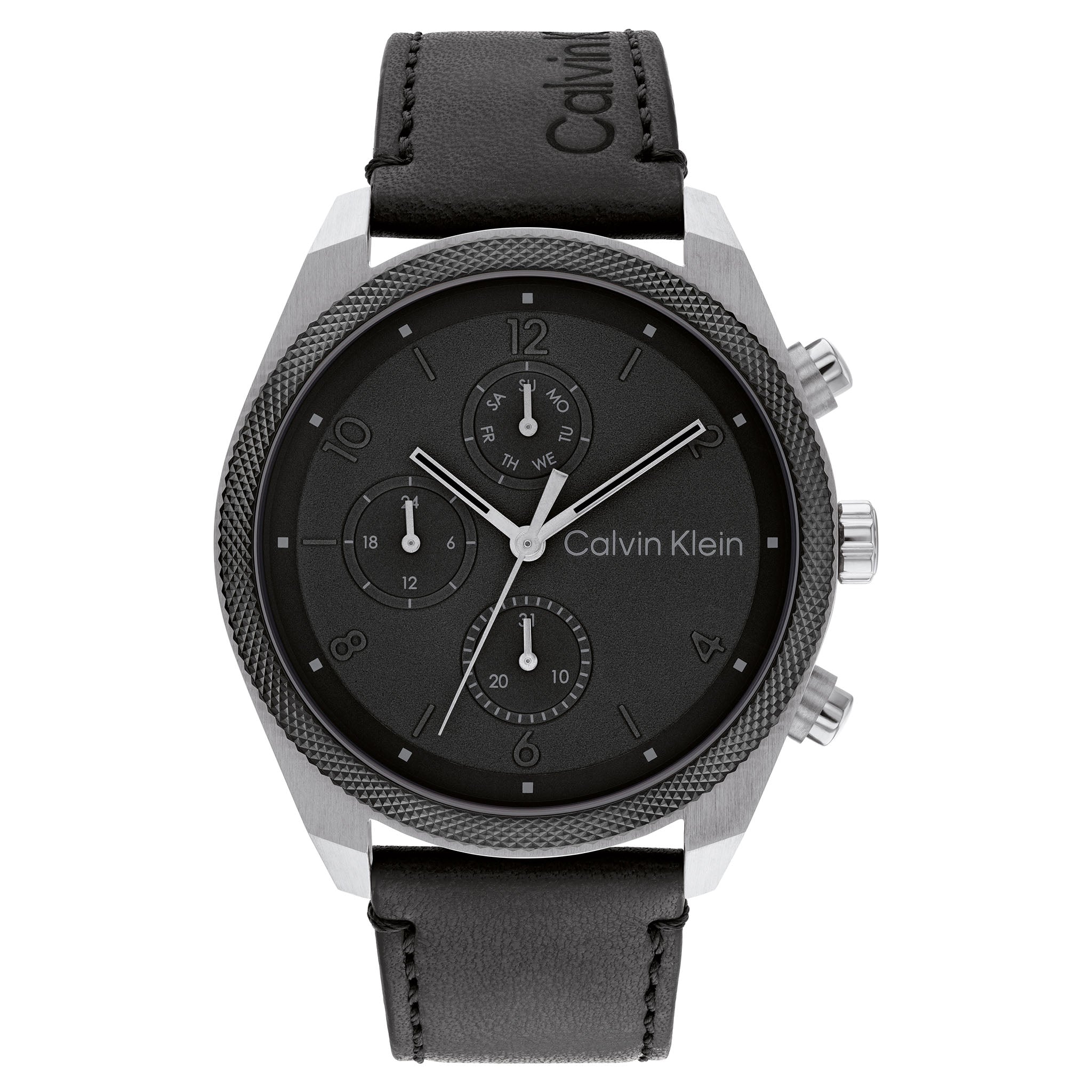 Calvin Klein Black Leather Multi-function Men's Watch - 25200364