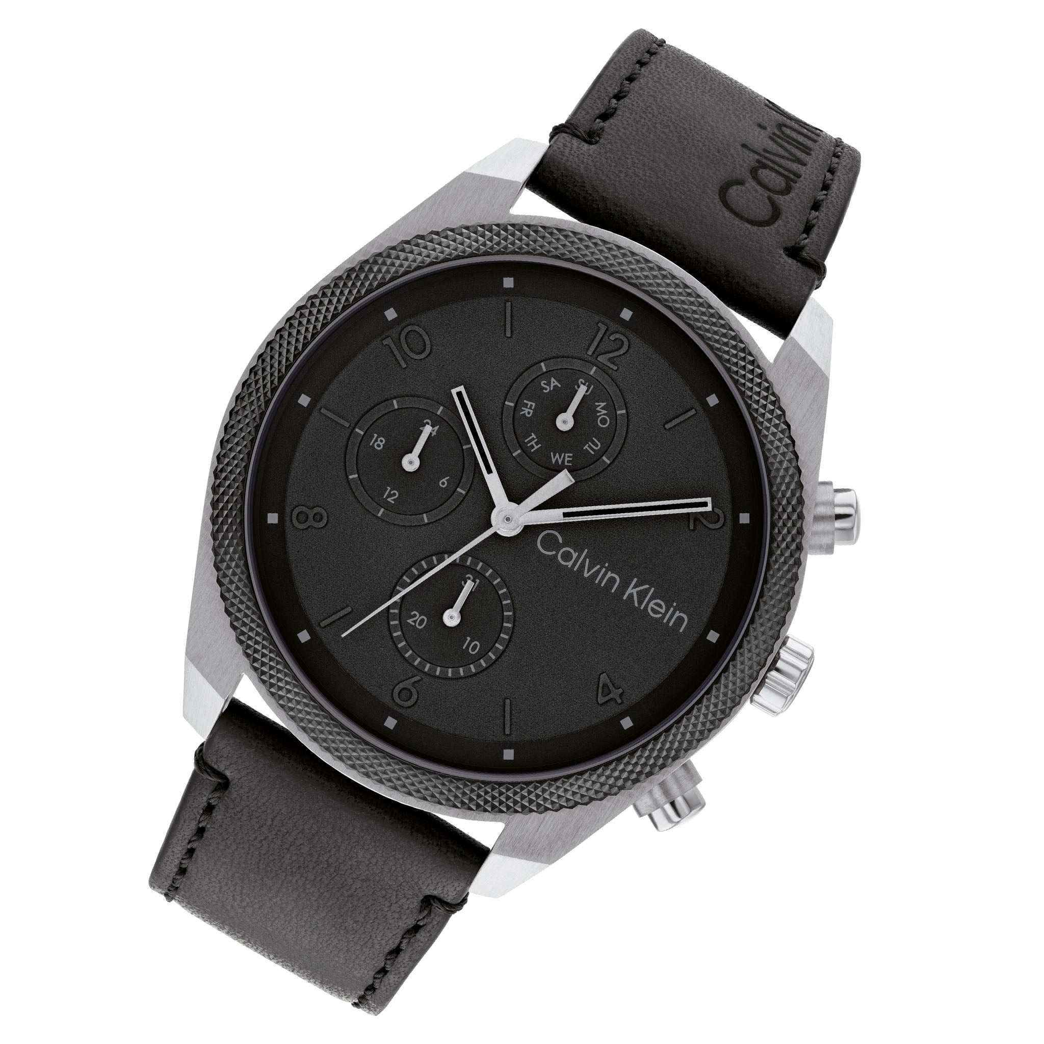 Calvin Klein Black Leather Multi-function Men's Watch - 25200364 - Image 2