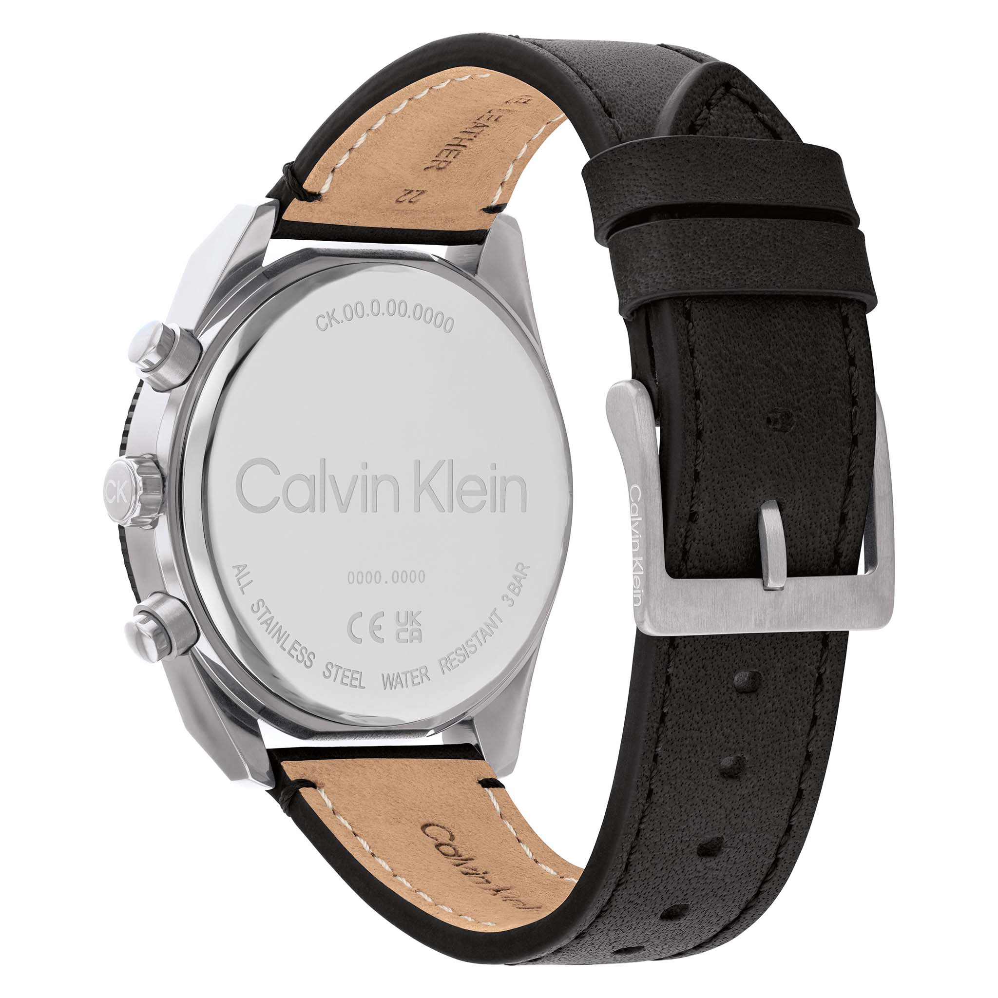 Calvin Klein Black Leather Multi-function Men's Watch - 25200364 - Image 4