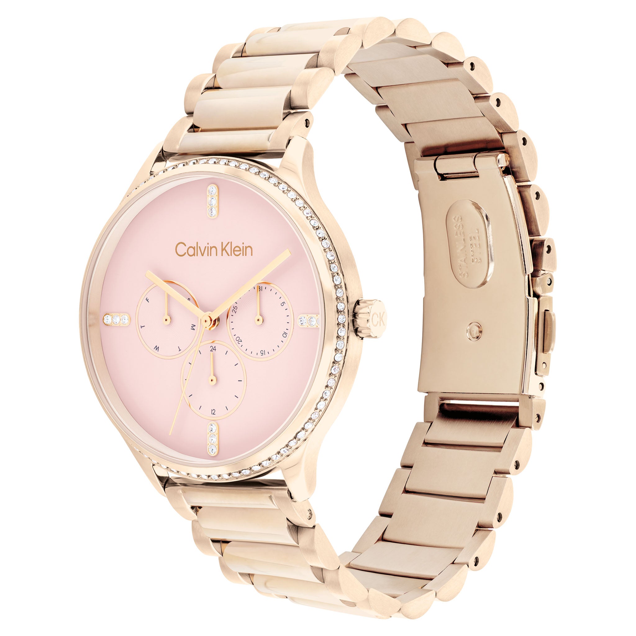 Calvin Klein Carnation Gold Steel Blush Dial Multi-function Women's Watch - 25200370 - Image 3