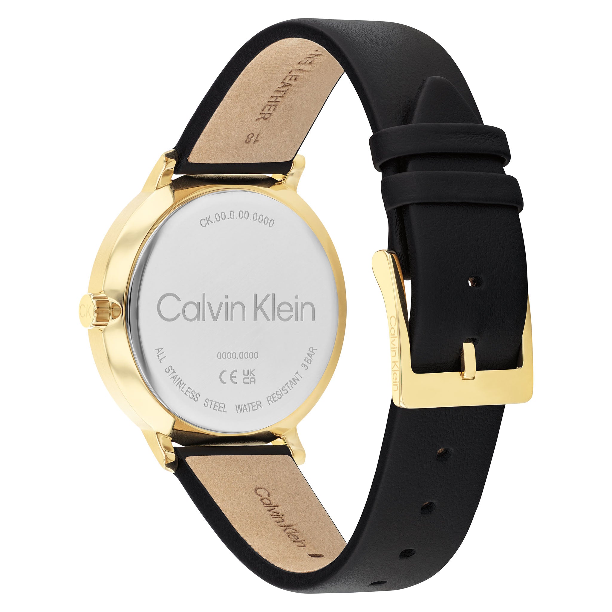 Calvin Klein Leather Black Dial Multi-function Unisex Watch - 25200404 - Image 4