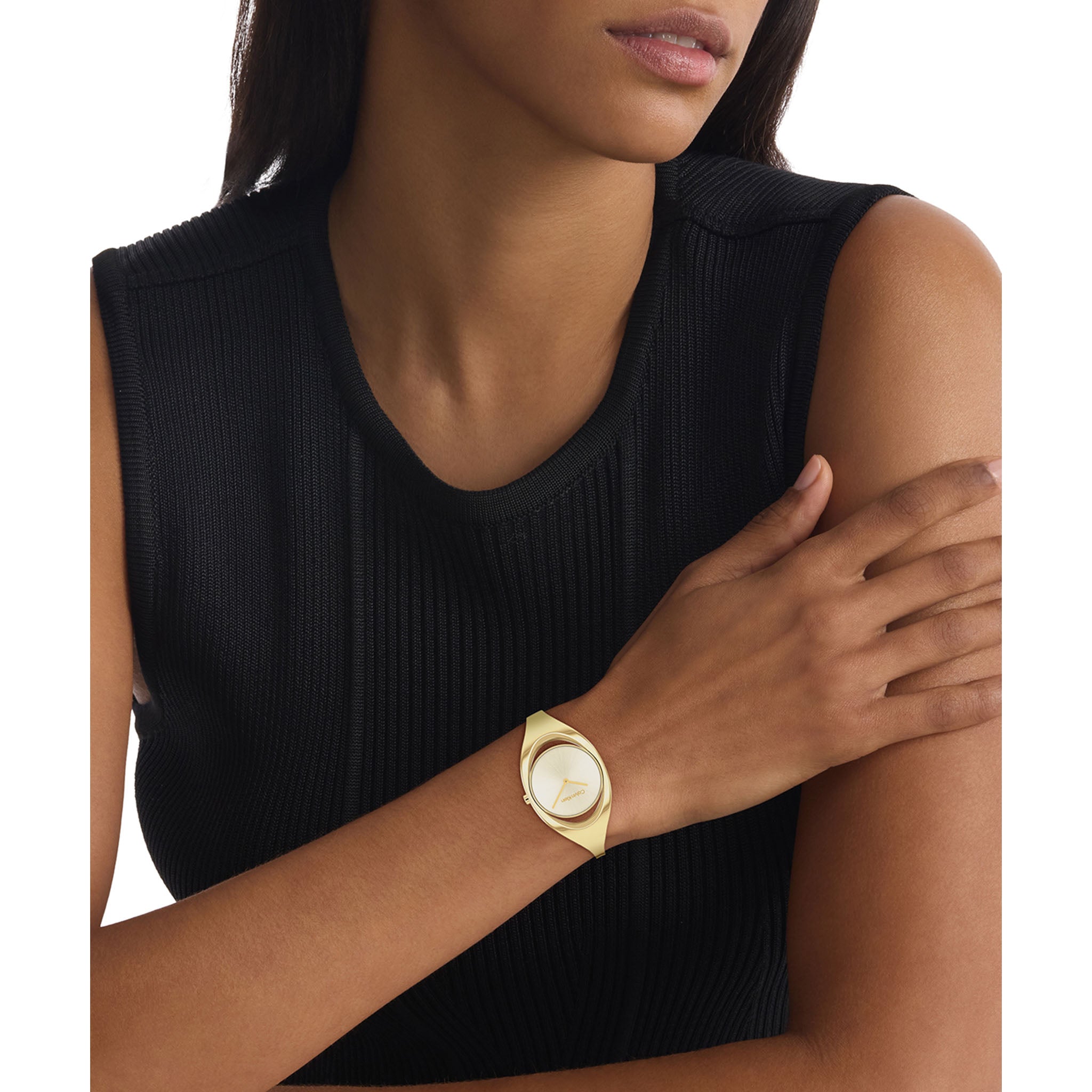 Calvin Klein Gold Steel Champagne Dial Women's Watch - 25200422 - Image 3