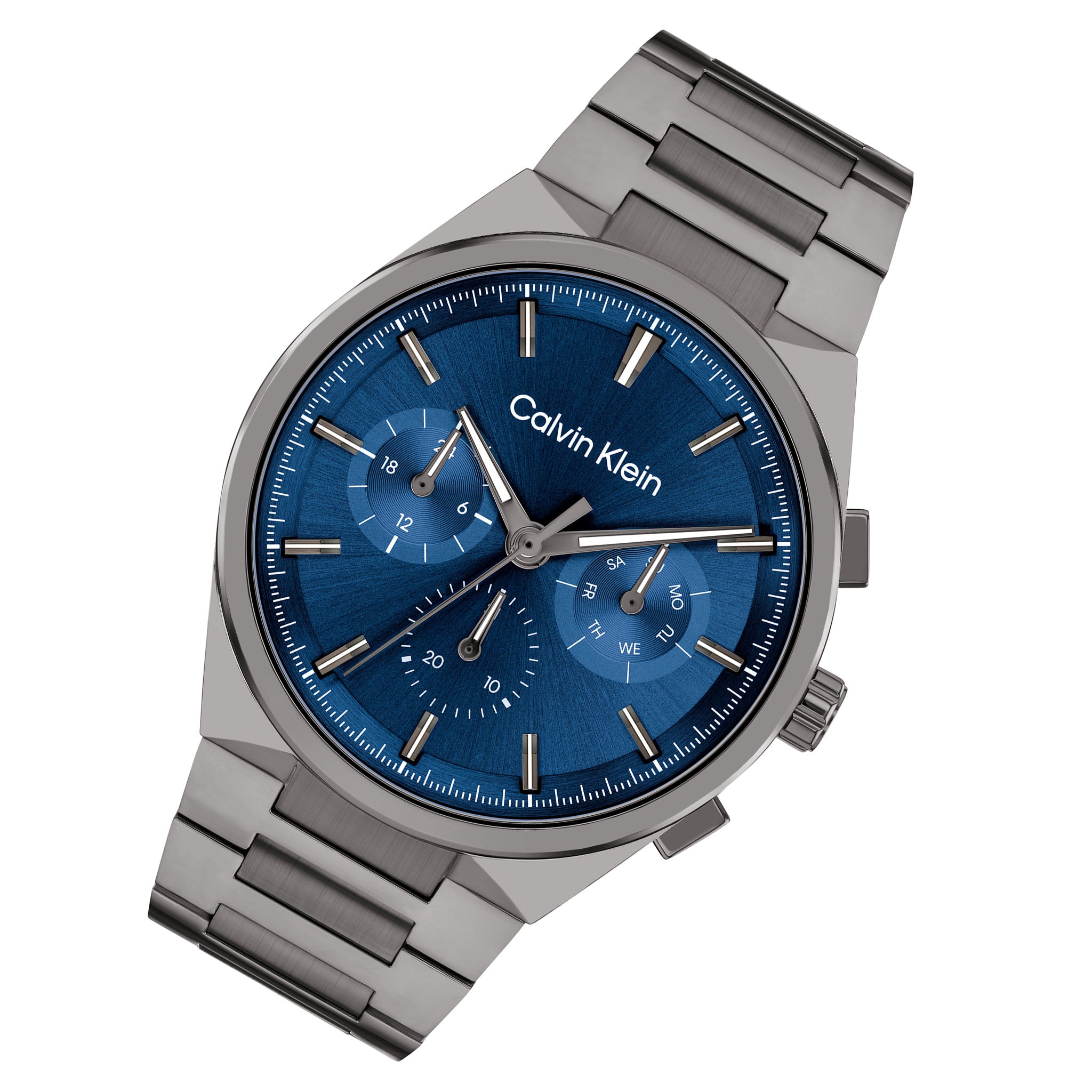 Calvin Klein Grey Steel Dark Blue Dial Multi-function Men's Watch - 25200443 - Image 2
