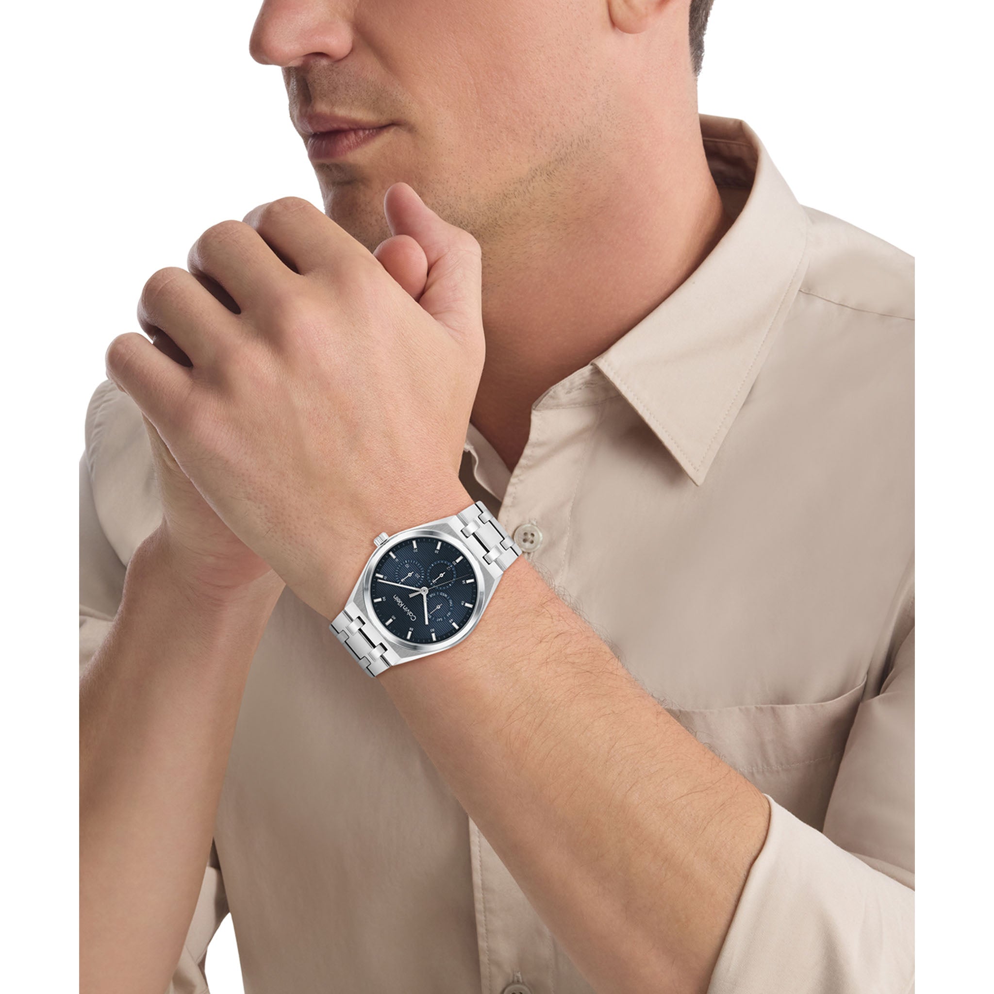 Calvin Klein Stainless Steel Blue Dial Multi-function Men's Watch - 25200520 - Image 5