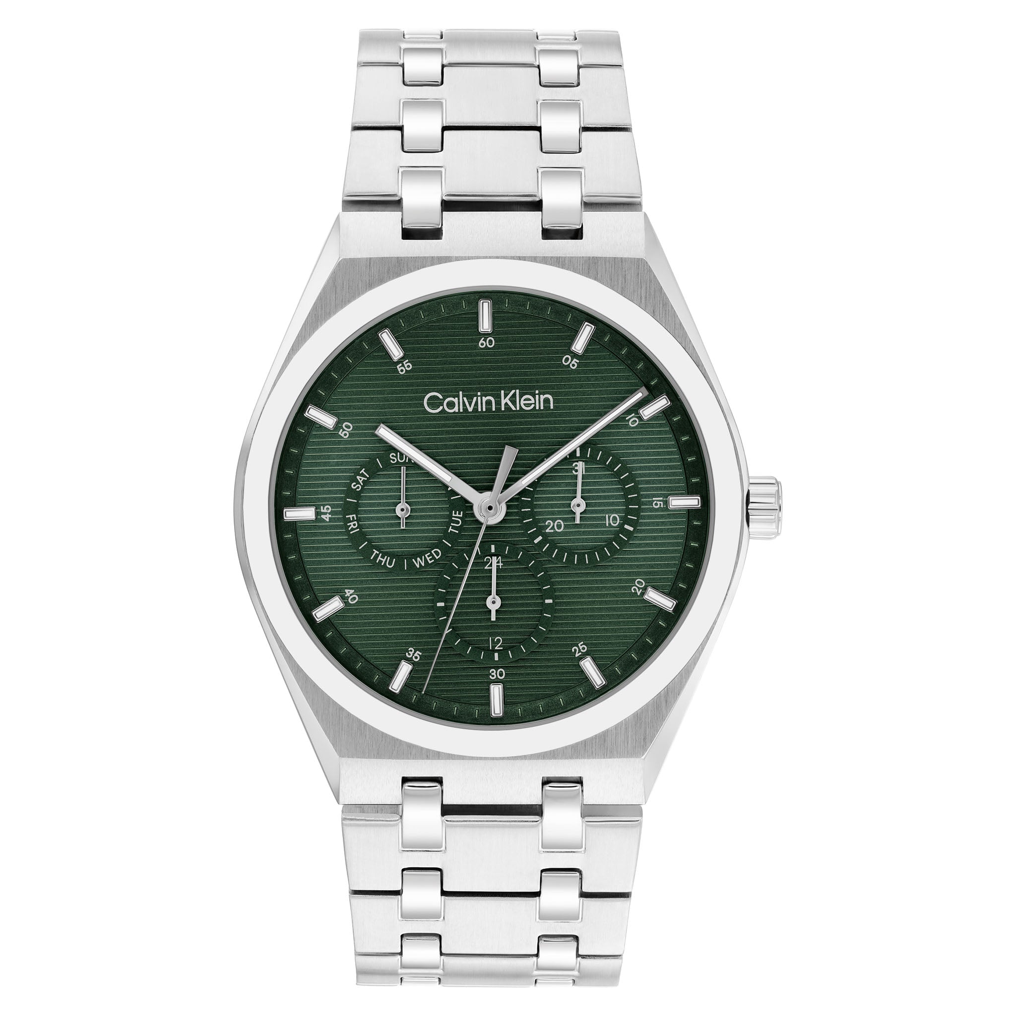 Calvin Klein Stainless Steel Green Dial Multi-function Men's Watch - 25200521