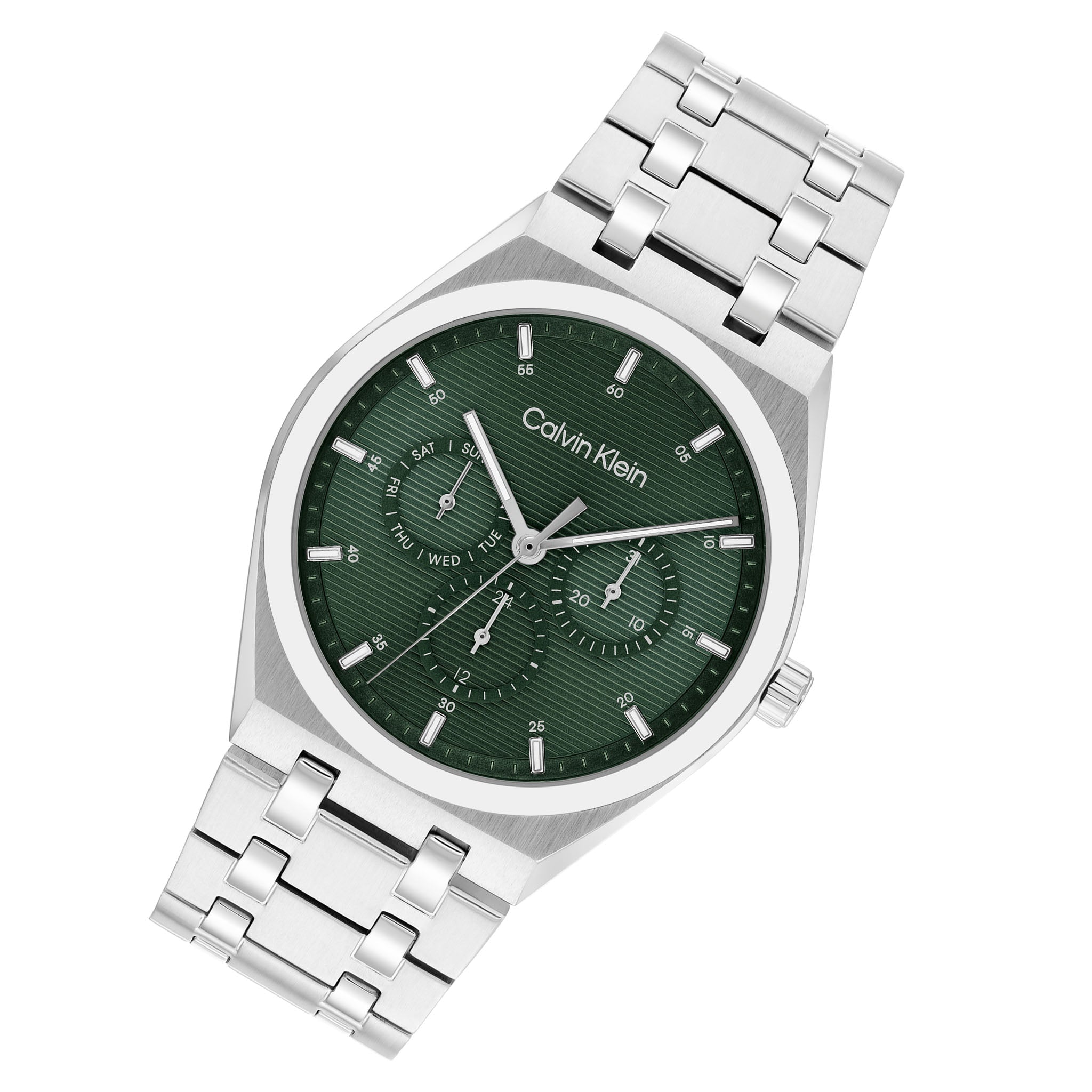 Calvin Klein Stainless Steel Green Dial Multi-function Men's Watch - 25200521 - Image 2