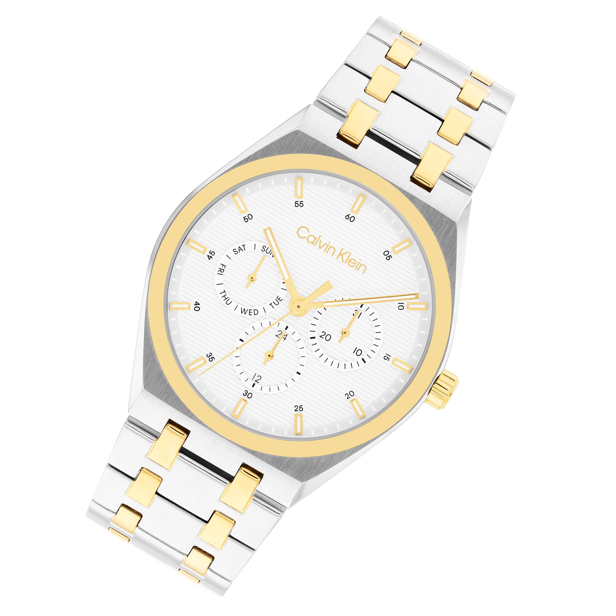 Calvin Klein Two-Tone Steel White Dial Multi-function Men's Watch - 25200533 - Image 2