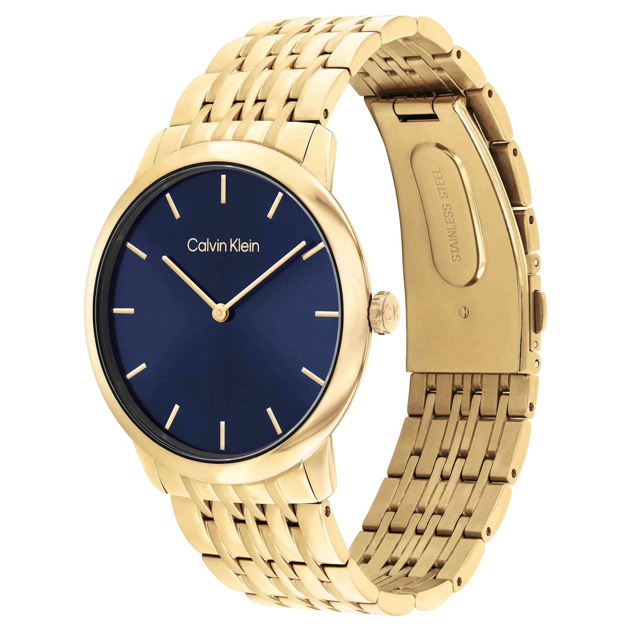 Calvin Klein Gold Steel Blue Dial Unisex Watch - 25300007 - Image 3