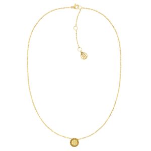 Tommy Hilfiger Jewellery Gold Steel & Crystals Women's Pendant Necklace - 2780569