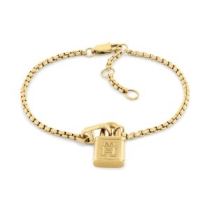 Tommy Hilfiger Jewellery Gold Steel Women's Pendant Bracelet - 2780943