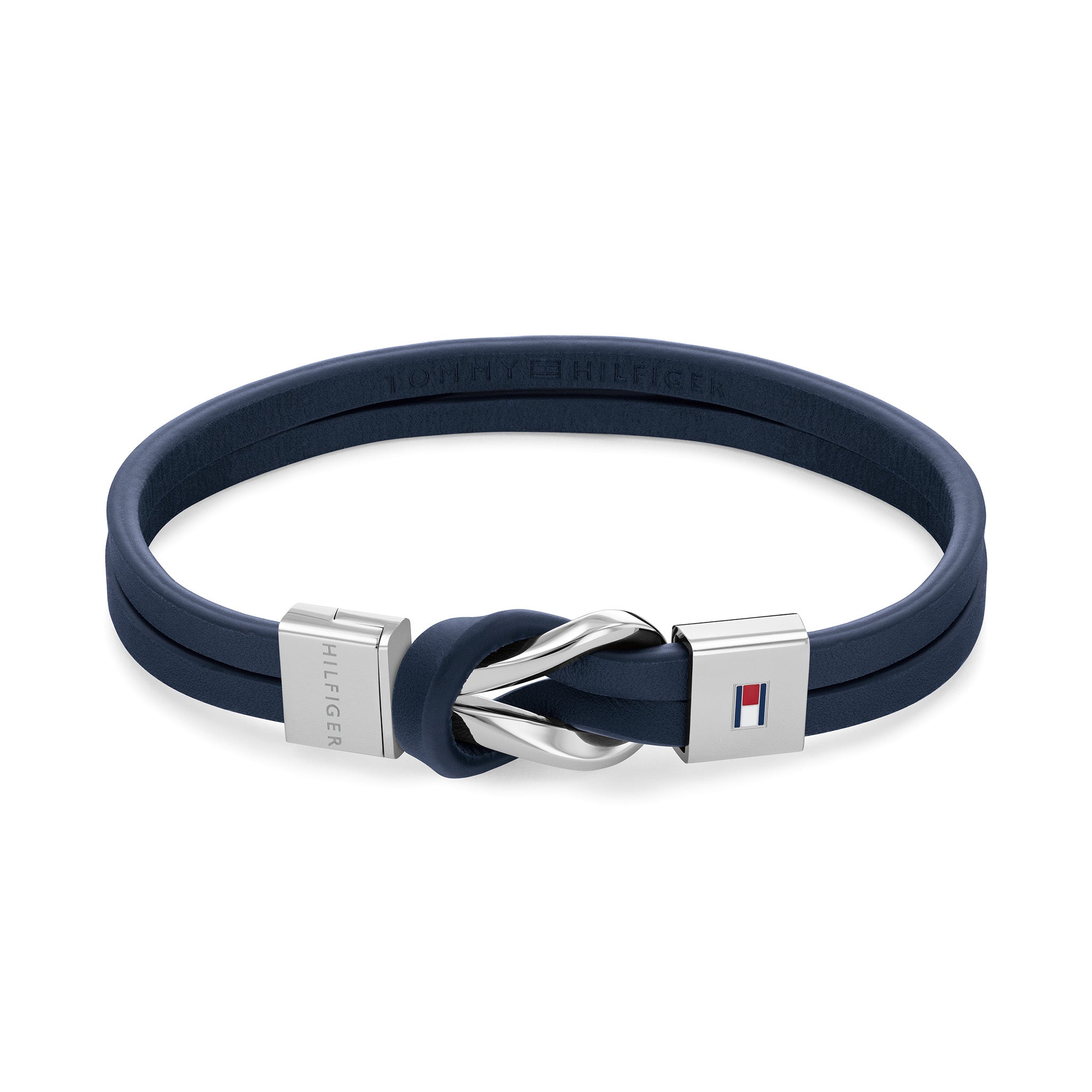 Tommy Hilfiger Jewellery Stainless Steel & Navy Leather Men's Bracelet - 2790443 - Image 2
