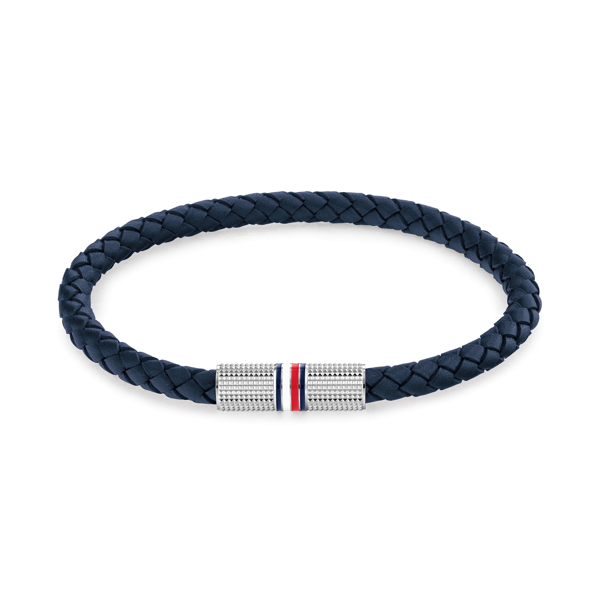 Tommy Hilfiger Jewellery Stainless Steel & Navy Leather Men's Rope Bracelet - 2790460 - Image 2