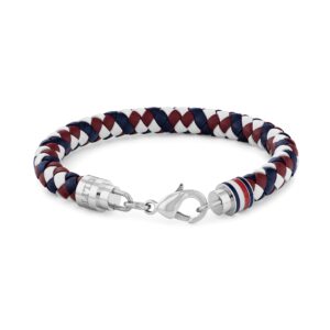 Tommy Hilfiger Jewellery Stainless Steel & Multicolour Leather Men's Leather Bracelet - 2790633