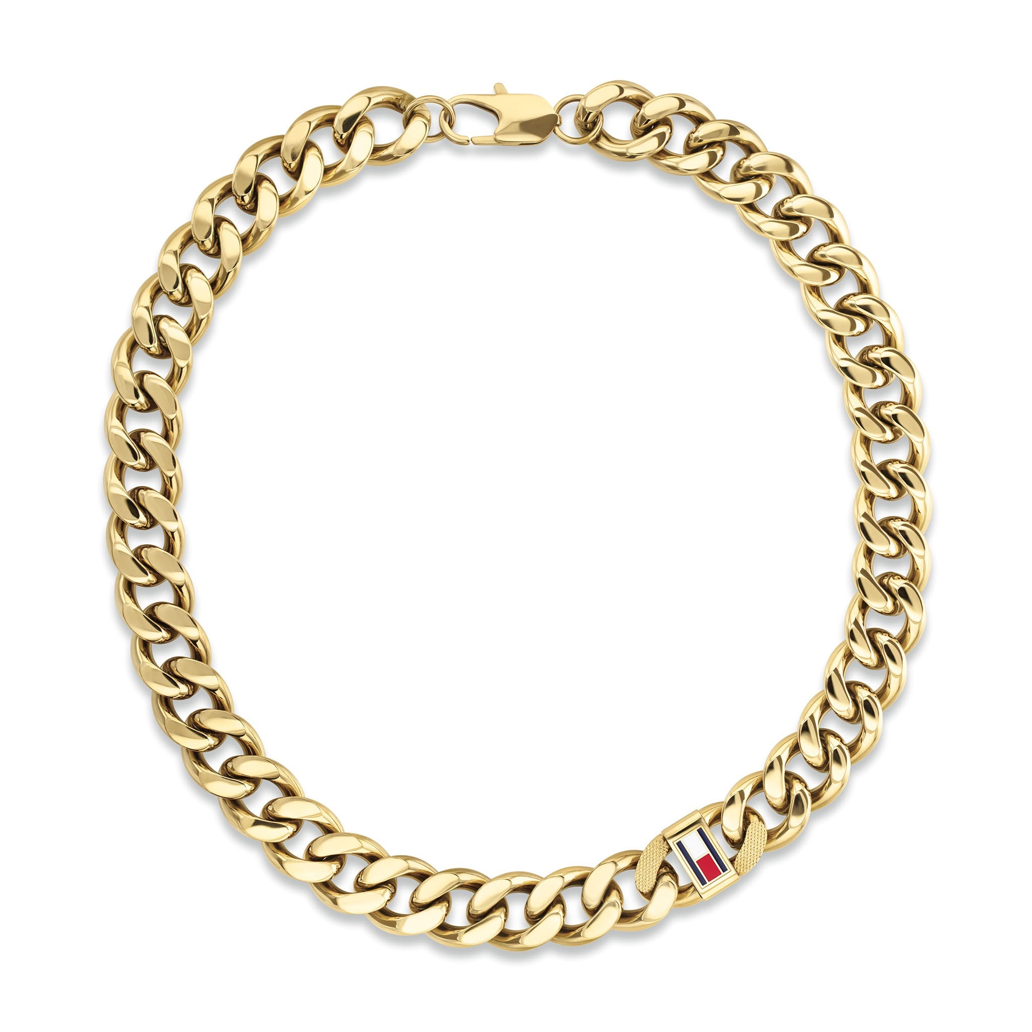 Tommy Hilfiger Jewellery Gold Steel Men's Chain Necklace - 2790636