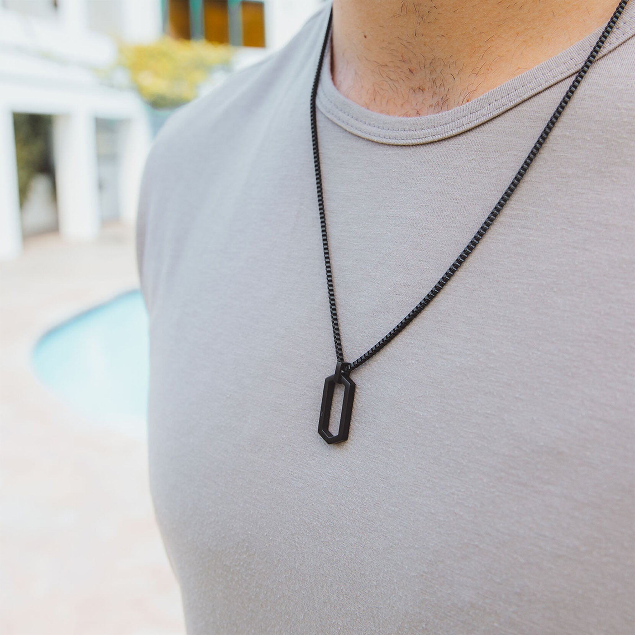 MVMT Jewellery Matte Black Steel Men's Necklace - 28200035 - Image 4