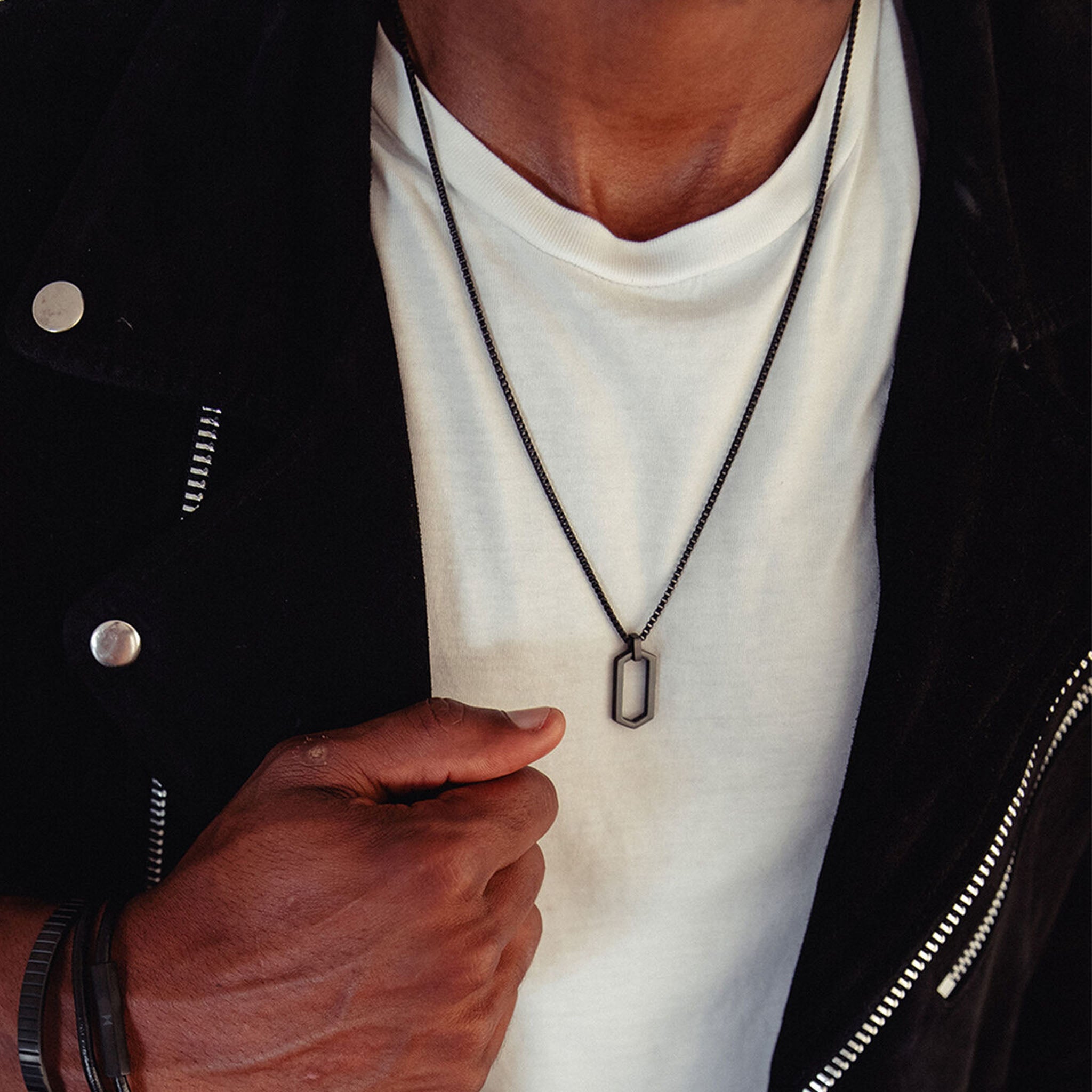 MVMT Jewellery Matte Black Steel Men's Necklace - 28200035 - Image 5