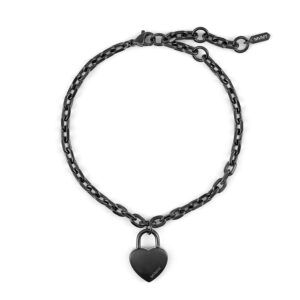 MVMT Jewellery Black Steel Women's Charm Bracelet - 28200192