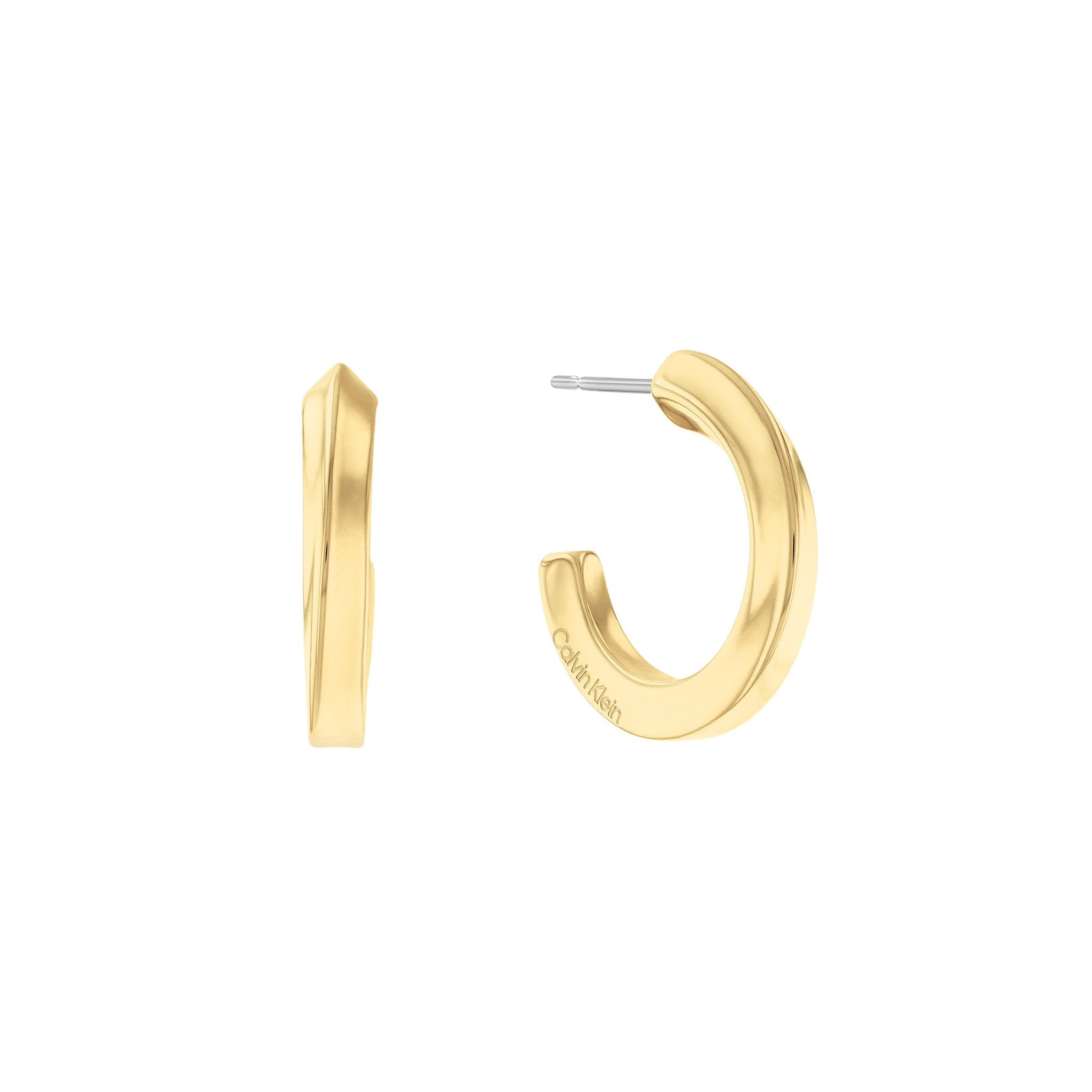 Calvin Klein Jewellery Gold Steel Women's Hoop Earrings - 35000311 - Image 2
