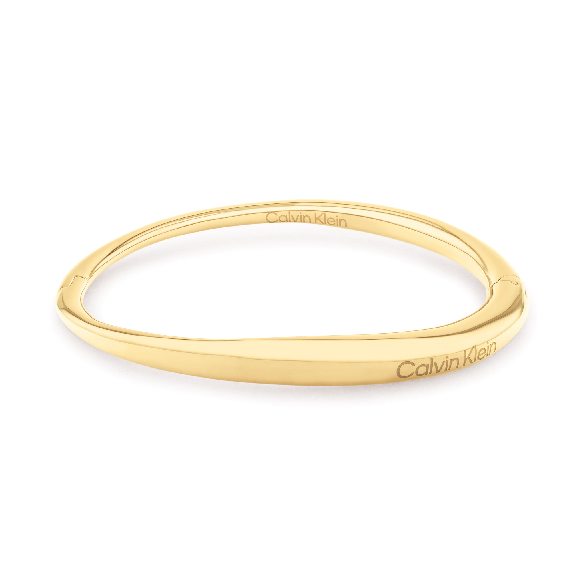 Calvin Klein Jewellery Gold Steel Women's Hinge Bangle - 35000350 - Image 2