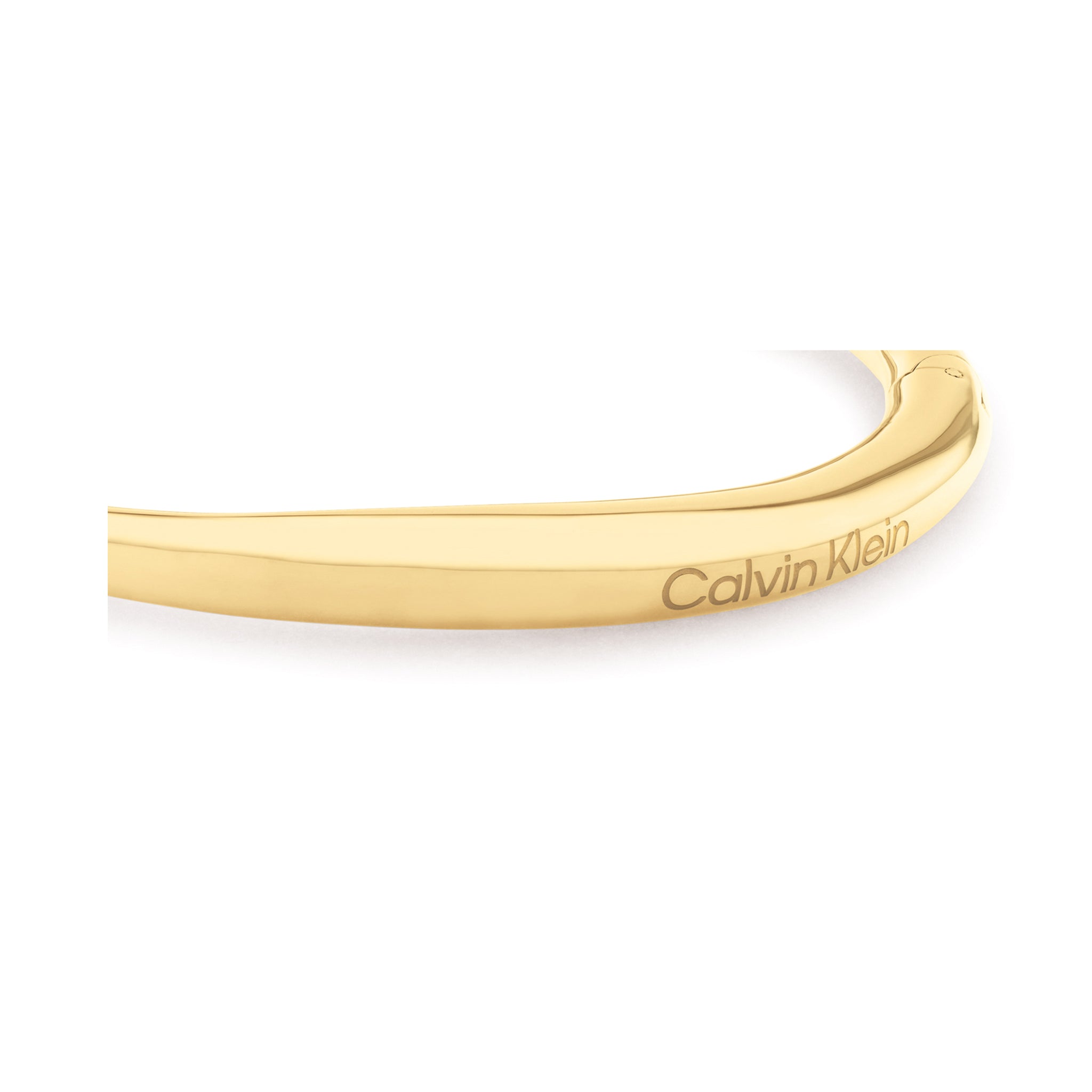 Calvin Klein Jewellery Gold Steel Women's Hinge Bangle - 35000350 - Image 3
