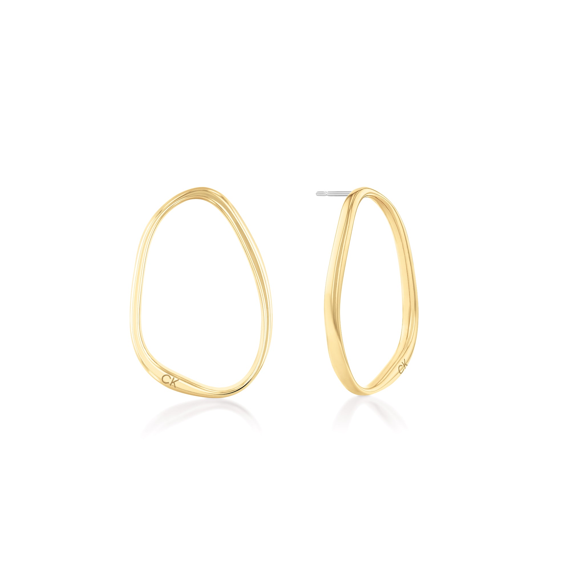 Calvin Klein Jewellery Gold Steel Women's Hoop Earrings - 35000451 - Image 2