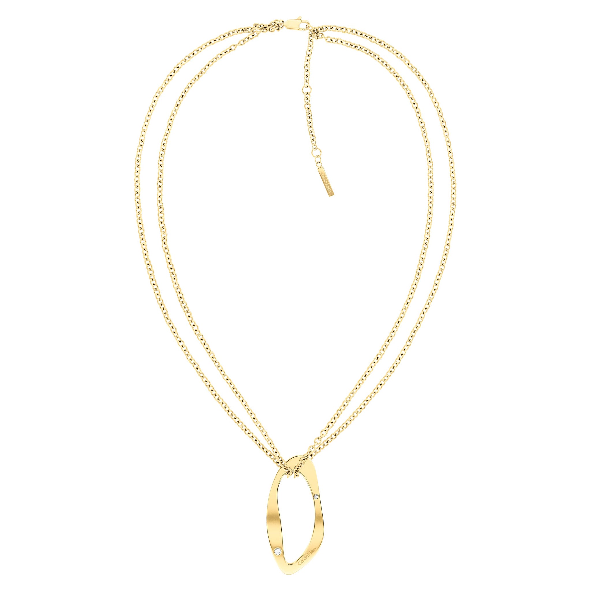 Calvin Klein Jewellery Gold Steel & Crystals Women's Pendant Necklace - 35000684 - Image 2