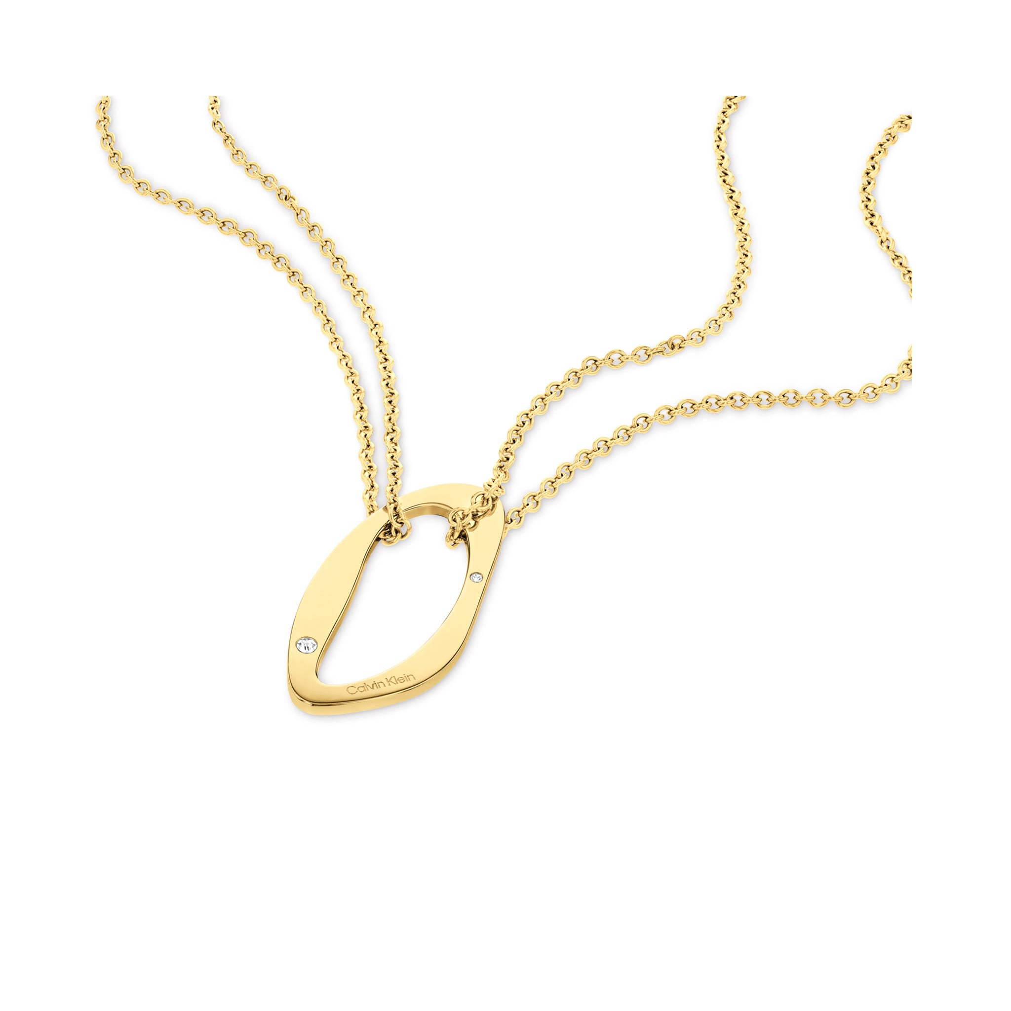 Calvin Klein Jewellery Gold Steel & Crystals Women's Pendant Necklace - 35000684 - Image 3