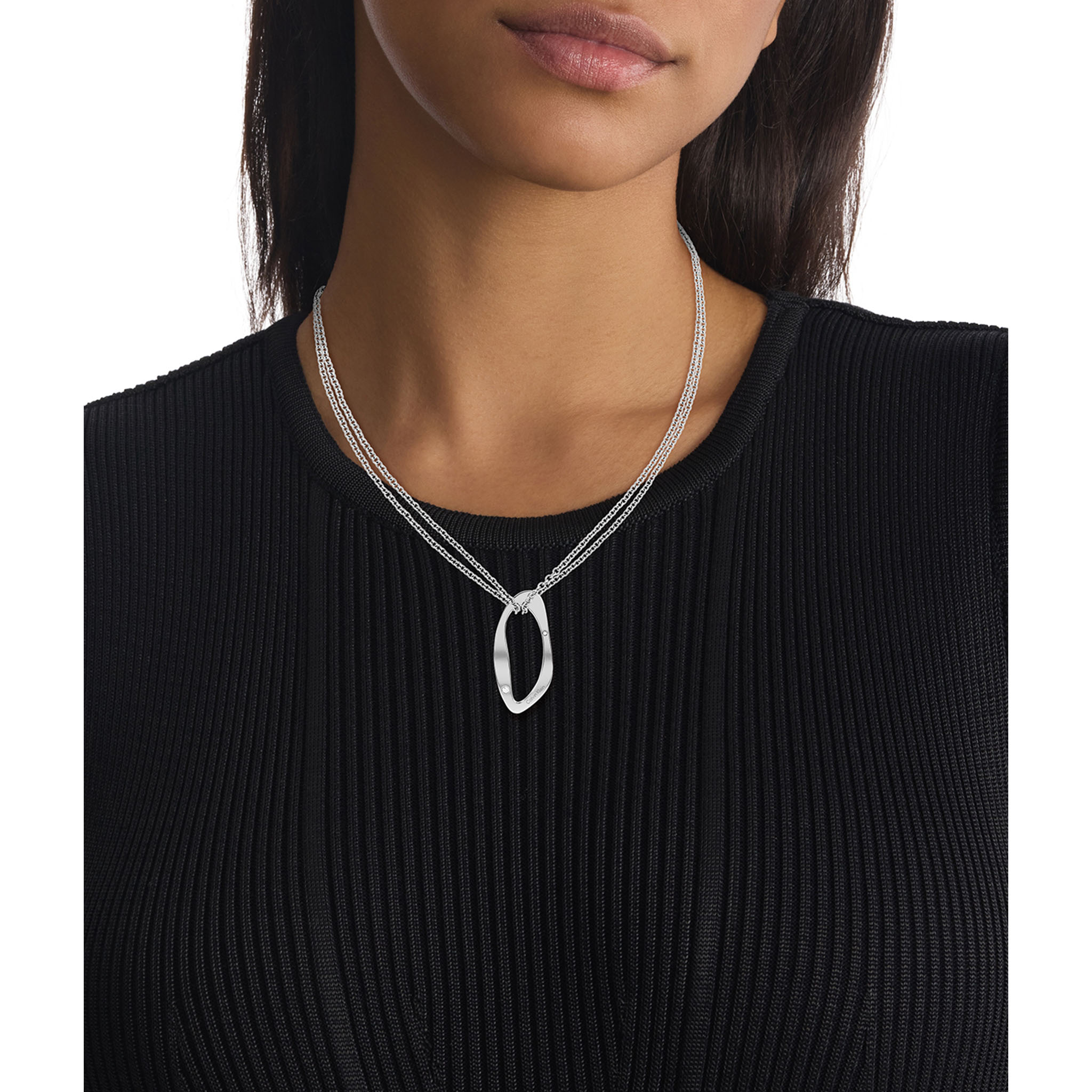 Calvin Klein Jewellery Stainless Steel & Crystals Women's Pendant Necklace - 35000685 - Image 4