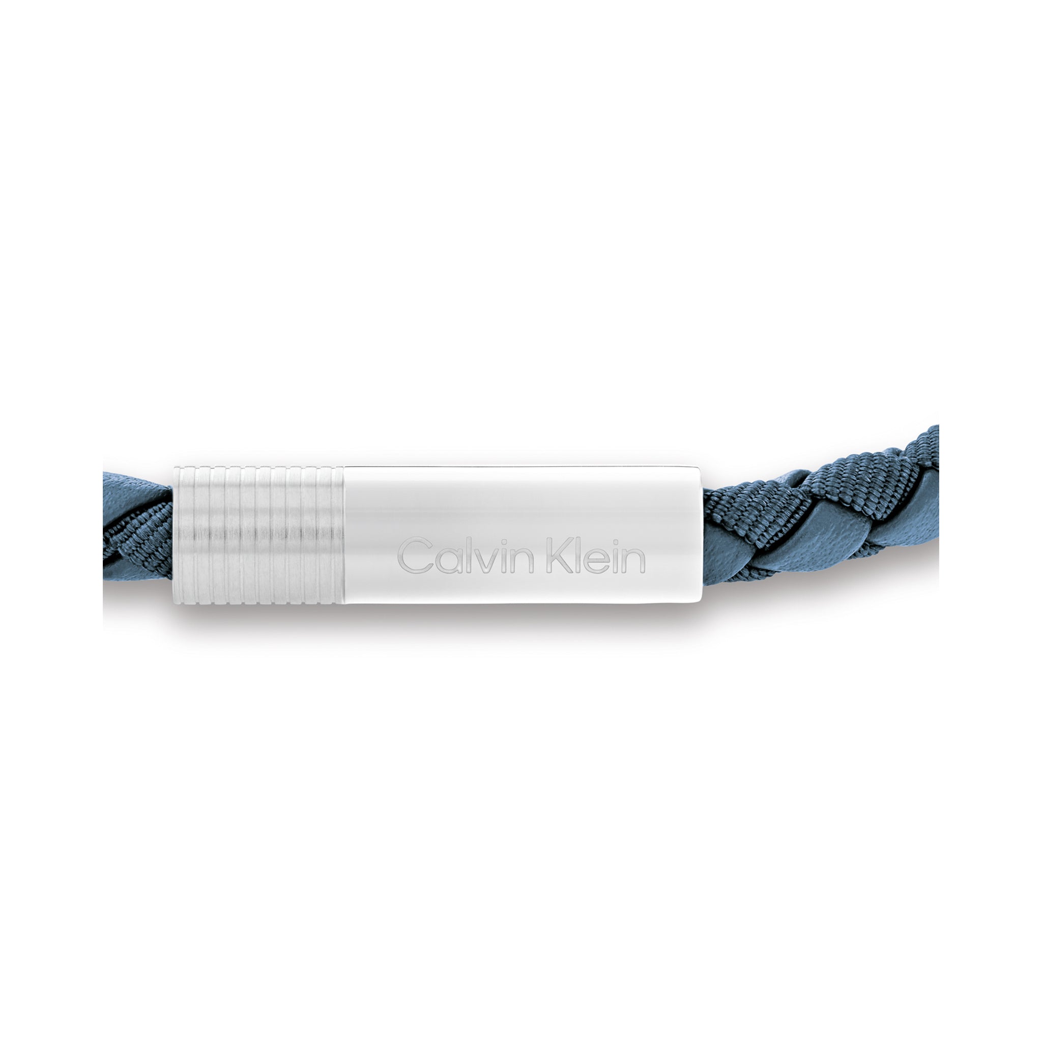Calvin Klein Jewellery Stainless Steel & Blue Leather Men's Bracelet - 35100026 - Image 3