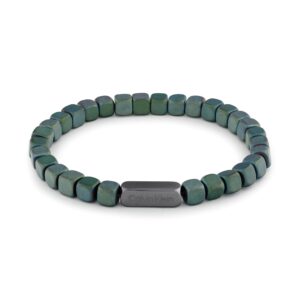 Calvin Klein Jewellery Grey Steel & Green Hematite Men's Bead Bracelet - 35100059