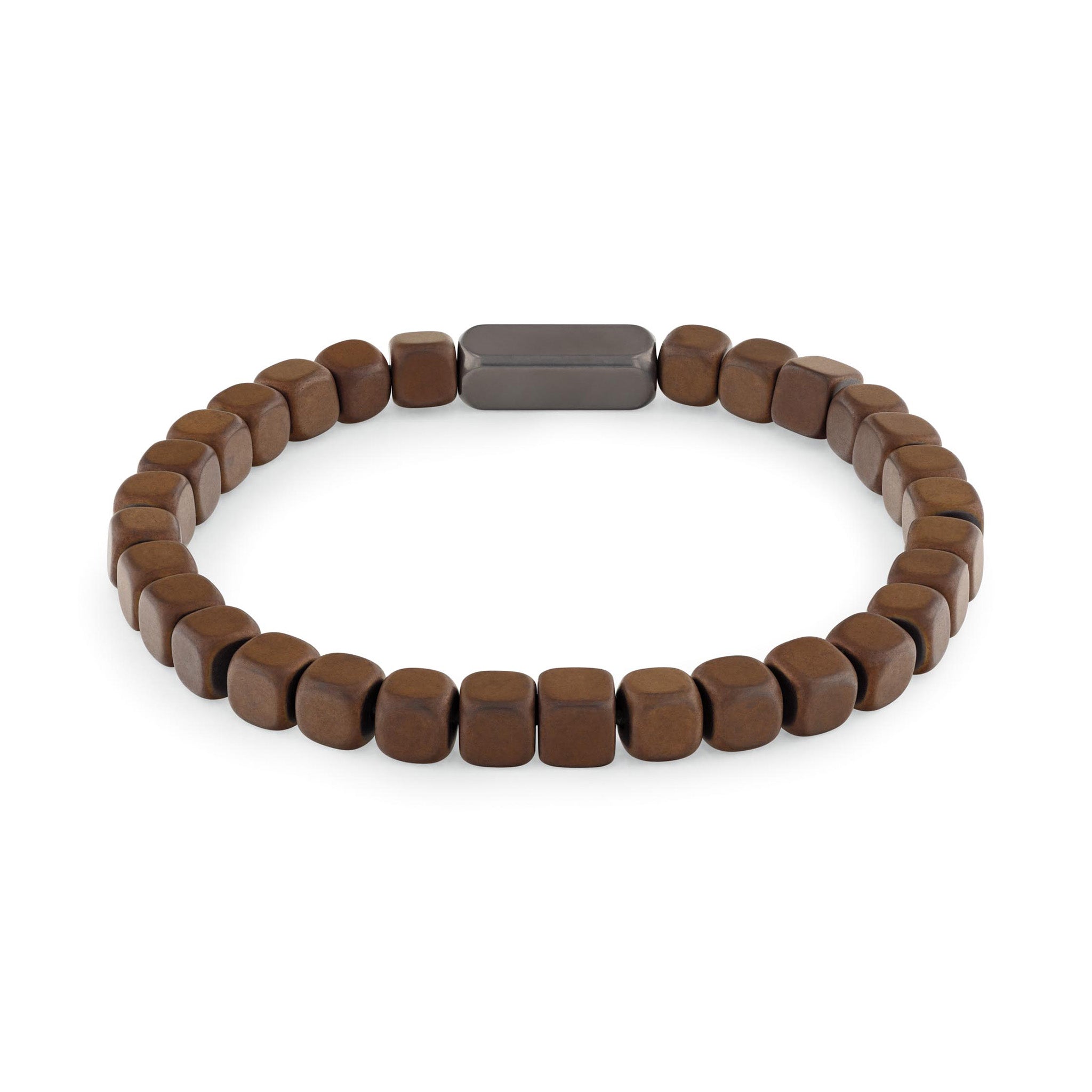 Calvin Klein Jewellery Grey Steel & Bronze Hematite Men's Bead Bracelet - 35100061 - Image 3
