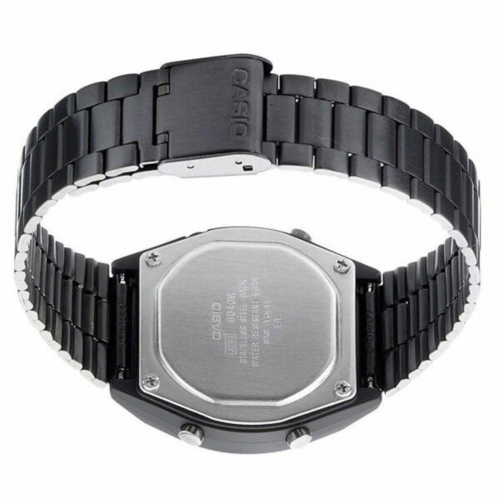 Casio Classic Black Stainless Steel Alarm Unisex Watch - B640WB-1B - Image 5