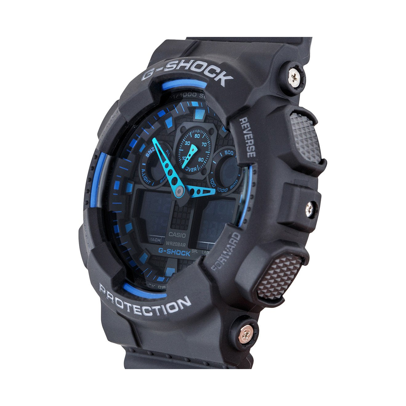 Casio G-SHOCK 55mm Black Resin Analogue-Digital Men's Watch - GA100-1A2 - Image 3
