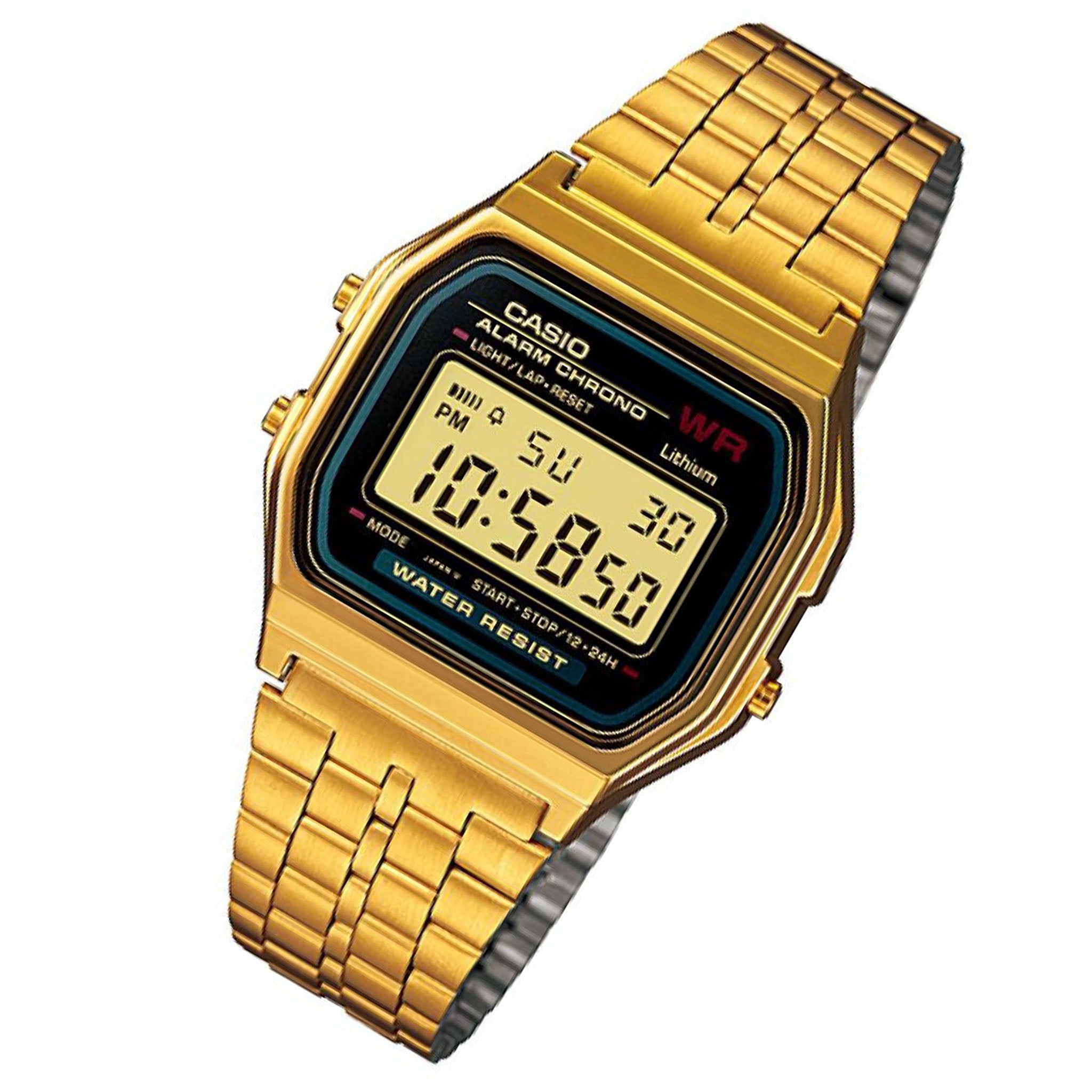 Casio Gold Retro Unisex Digital Alarm Watch - A159WGEA-1D - Image 2