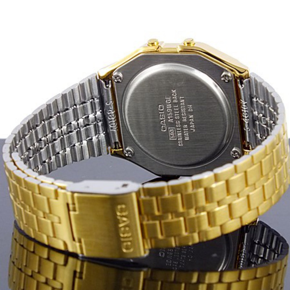 Casio Gold Retro Unisex Digital Alarm Watch - A159WGEA-1D - Image 3