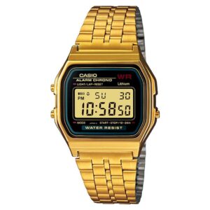 Casio Gold Retro Unisex Digital Alarm Watch - A159WGEA-1D