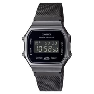 Casio Vintage Grey Steel Mesh Digital Women's Watch - A168WEMB-1B