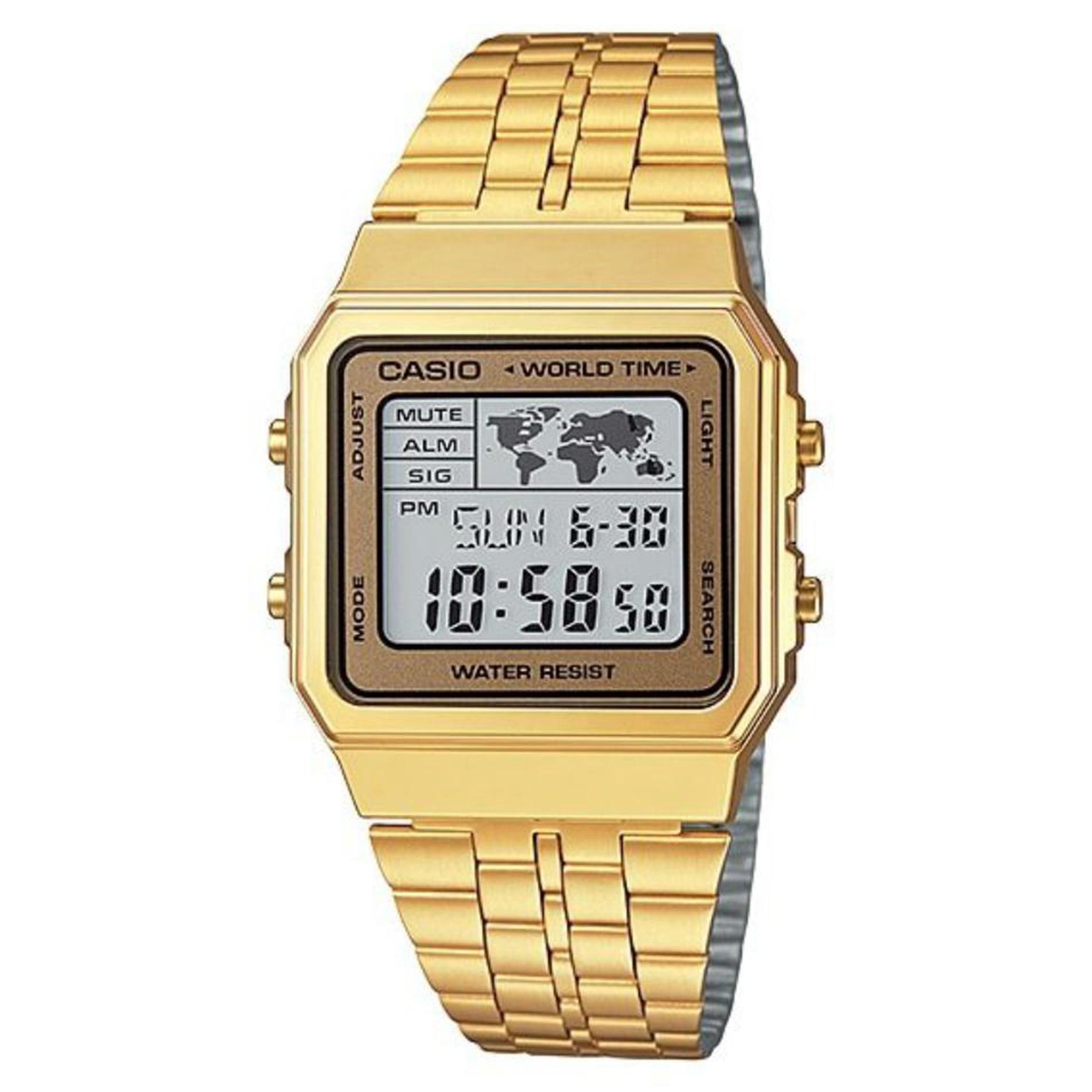 Casio Retro Gold Steel Digital Dial Unisex Watch - A500WGA-9D