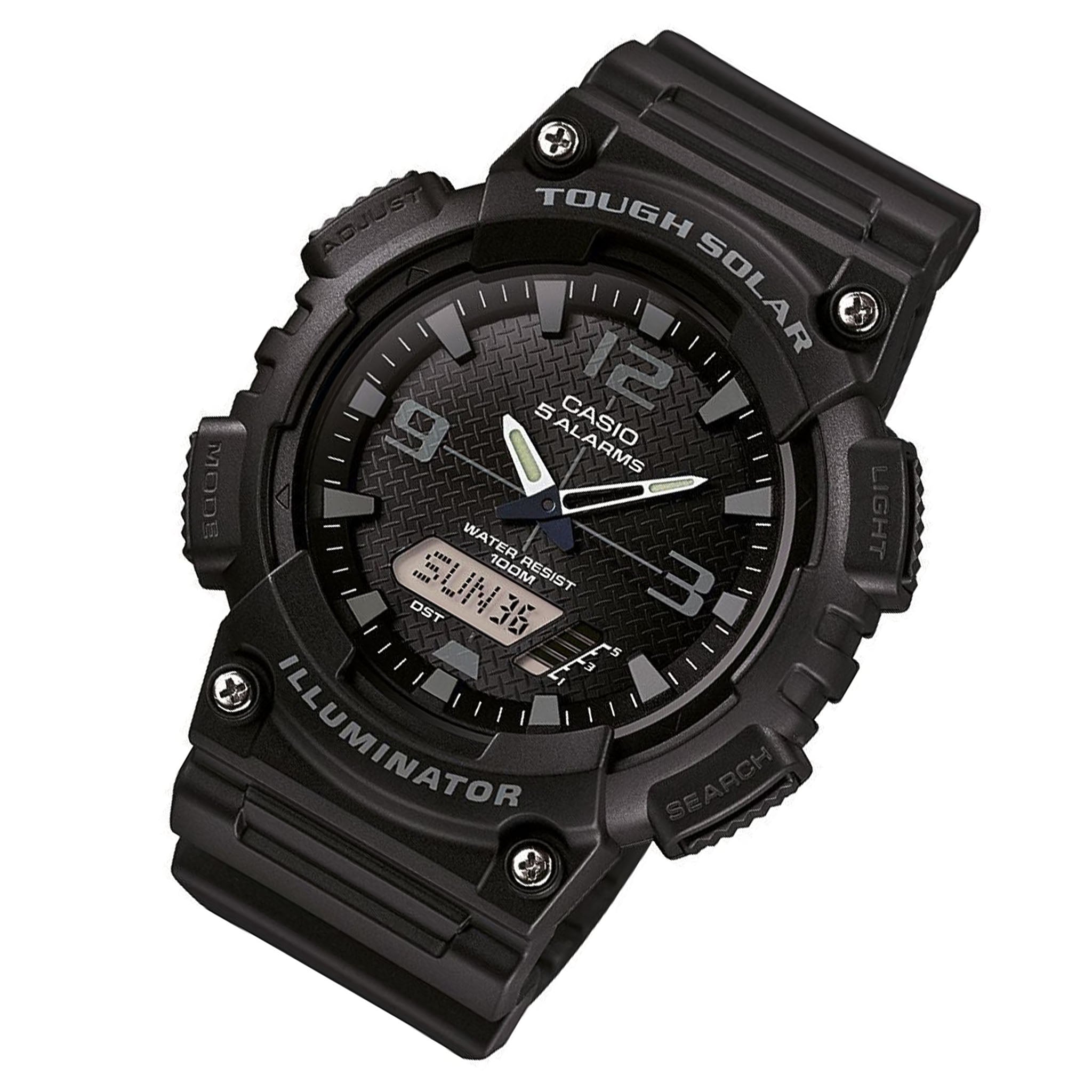 Casio Tough Solar Black Resin Analogue-Digital Unisex Watch - AQS810W-1A2 - Image 2