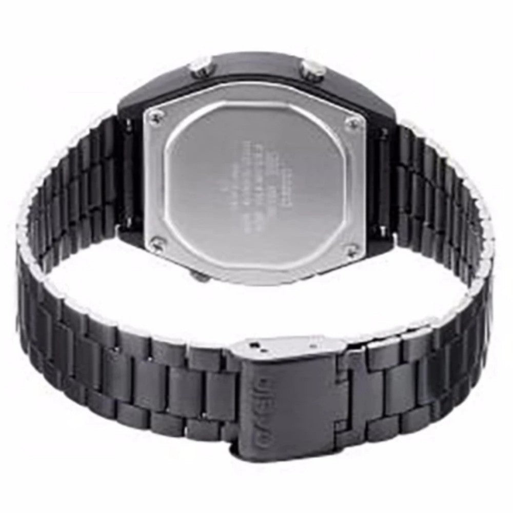 Casio Classic Black Stainless Steel Alarm Unisex Watch - B640WB-1B - Image 3