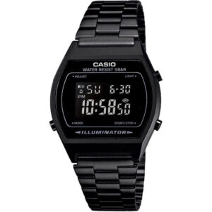 Casio Classic Black Stainless Steel Alarm Unisex Watch - B640WB-1B