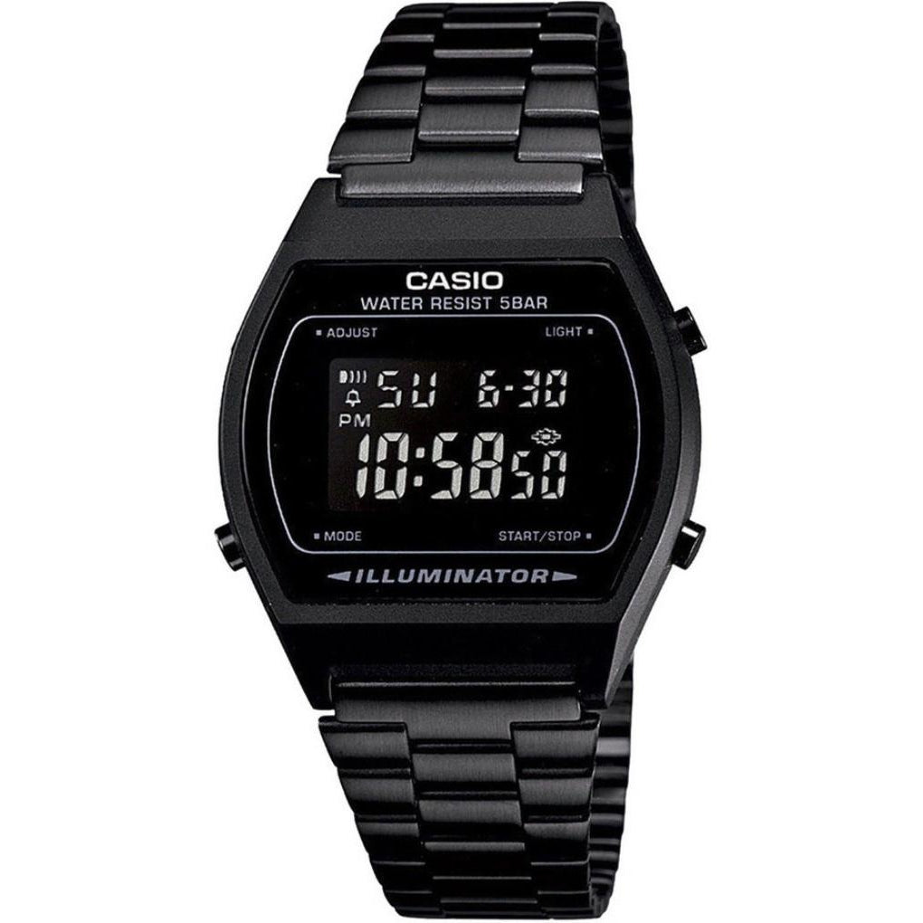 Casio Classic Black Stainless Steel Alarm Unisex Watch - B640WB-1B