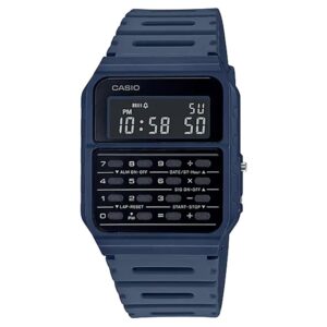 Casio Vintage Calculator Blue Resin Digital Men's Watch - CA53WF-2B