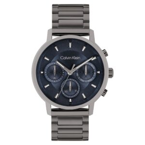 Calvin Klein Grey Steel Blue Dial Multi-function Men's Watch - 25200495