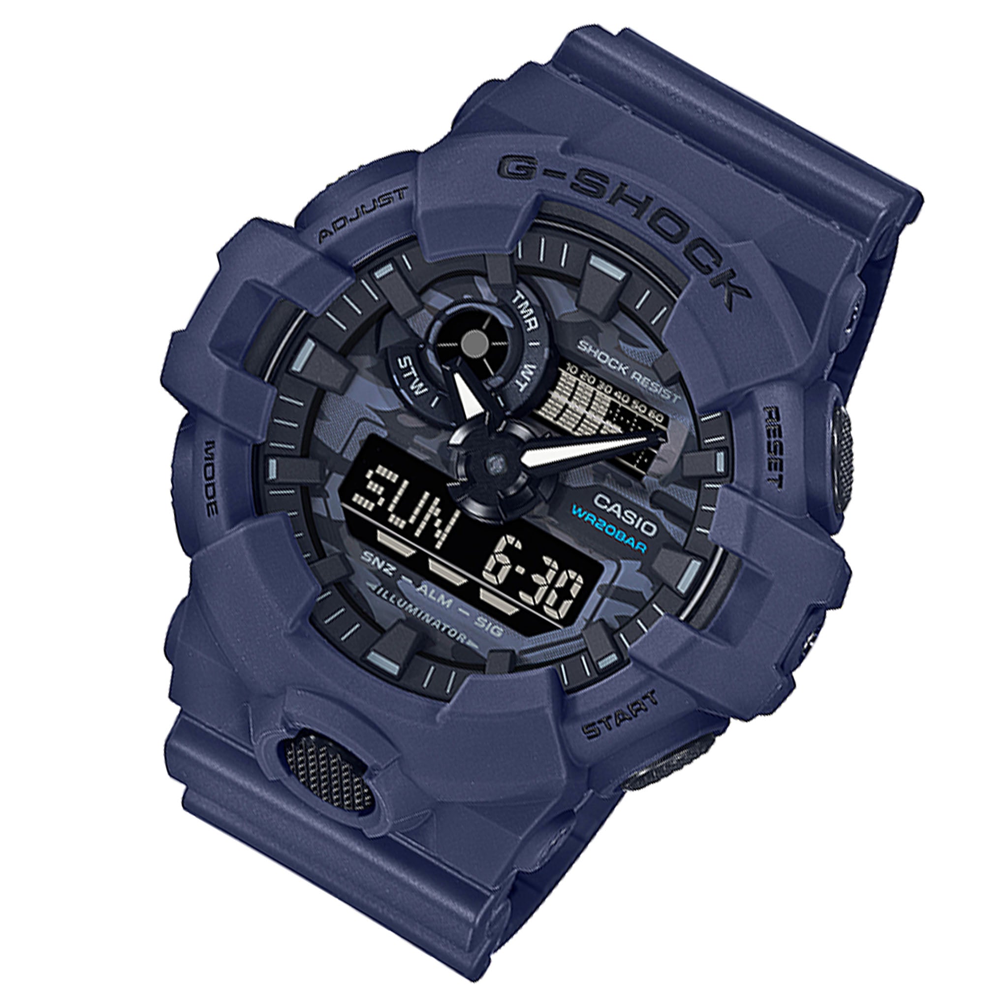 Casio G-SHOCK Blue Resin Analogue-Digital Men's Watch - GA700CA-2A - Image 2