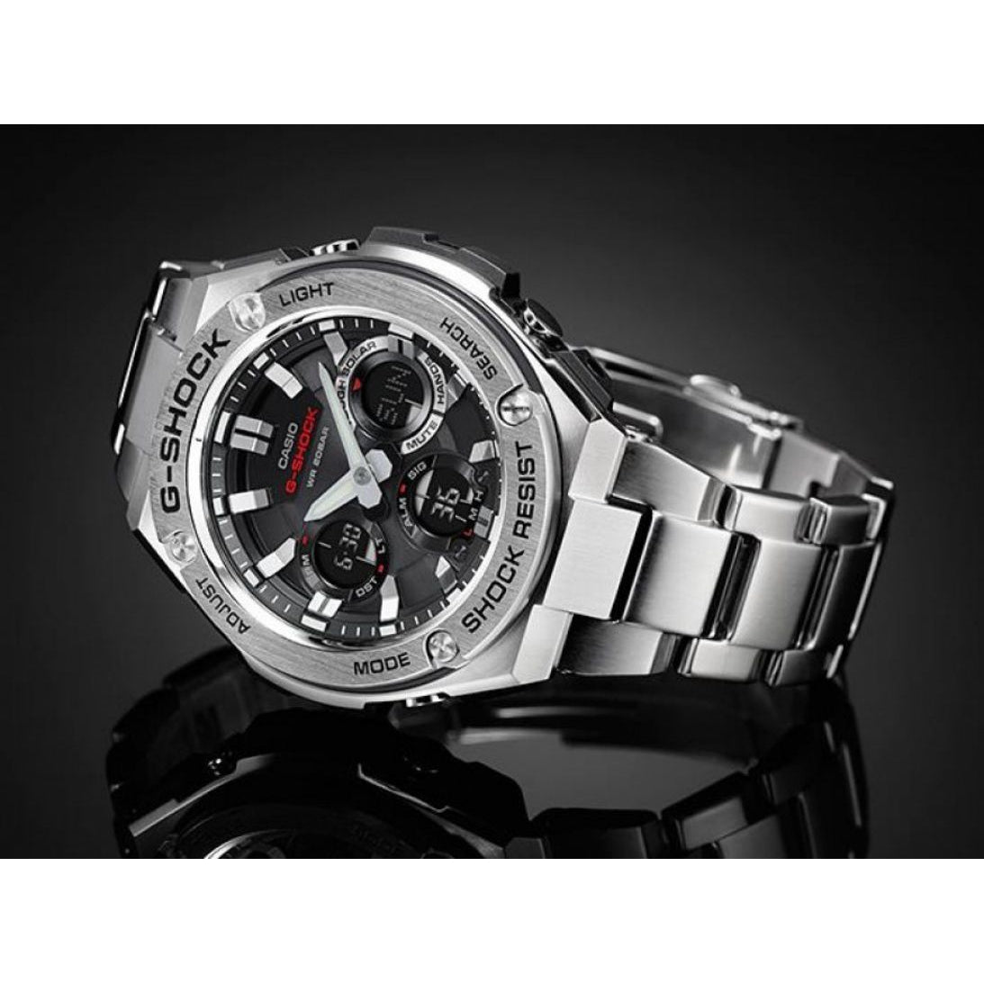 Casio G-SHOCK G-STEEL Duo Chronograph Men's Solar Watch - GSTS110D-1A - Image 7