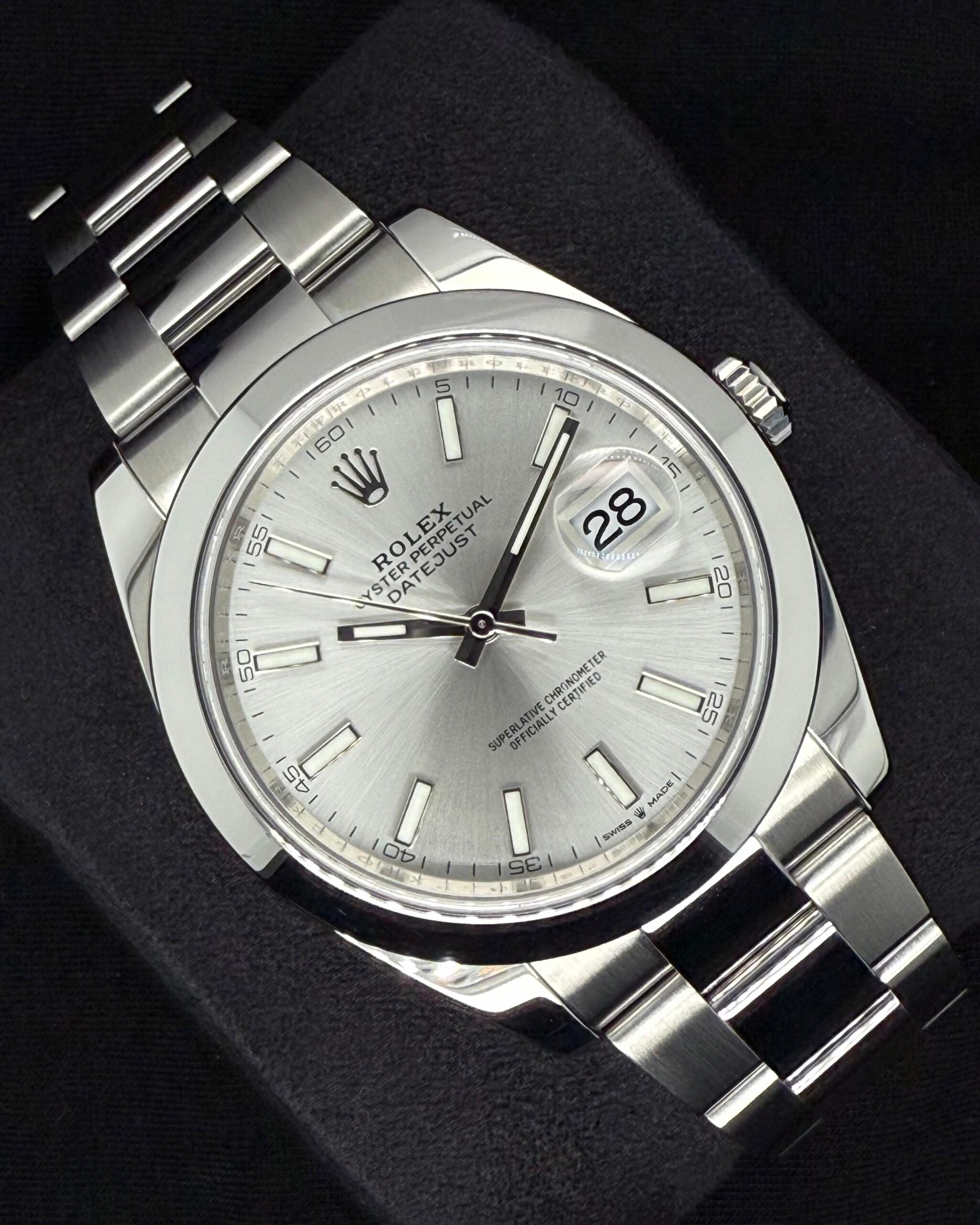 Rolex Datejust 41 Silver 'Sticks' Oystersteel Smooth 126300 | 2025 | 41mm - Image 2